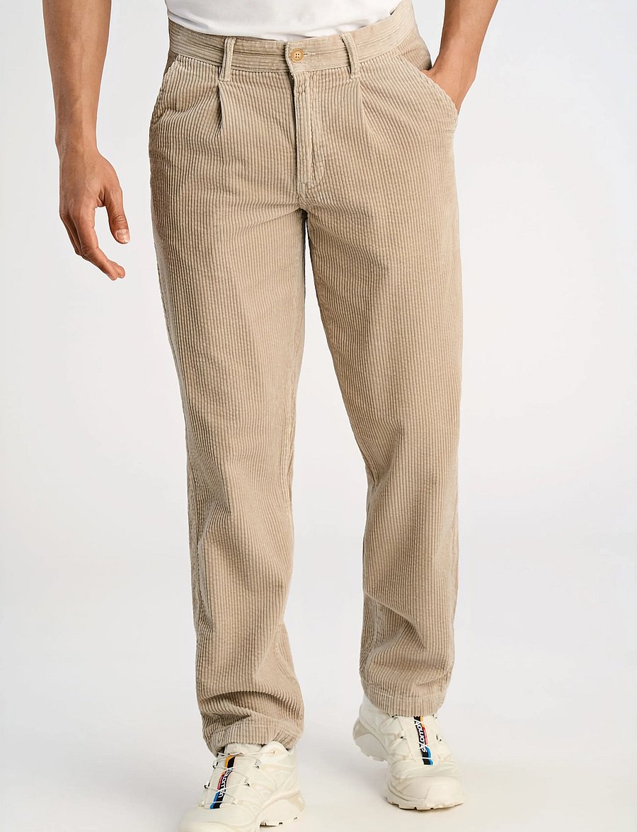 Lindbergh - Seersucker corduroy chino pants - chinos - lt stone - 3