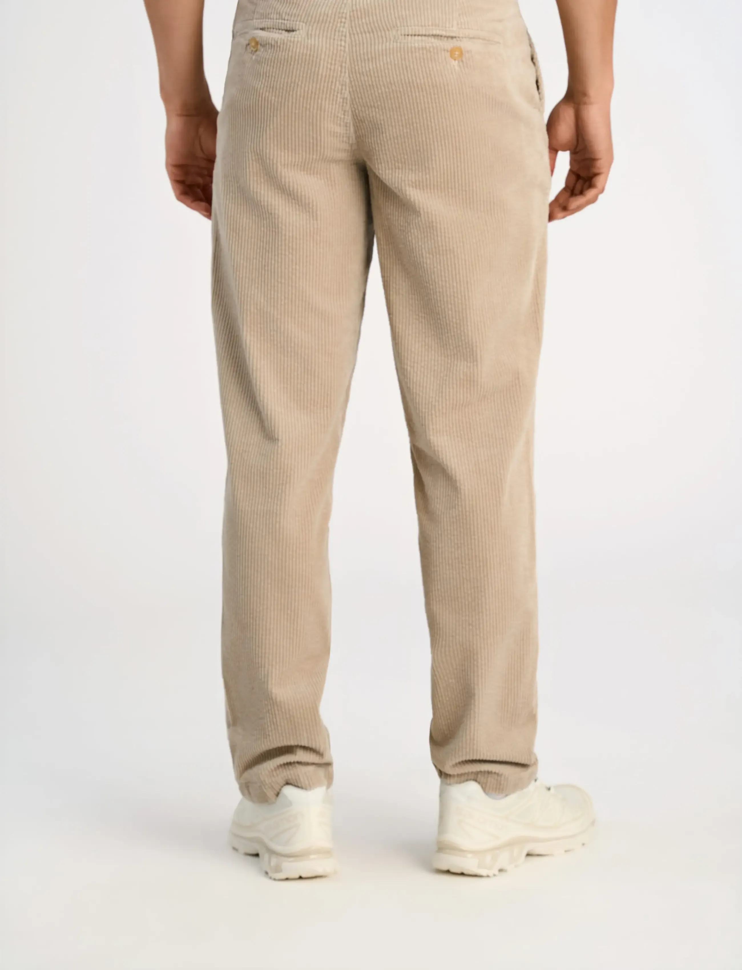 Lindbergh - Seersucker corduroy chino pants - chinos - lt stone - 4