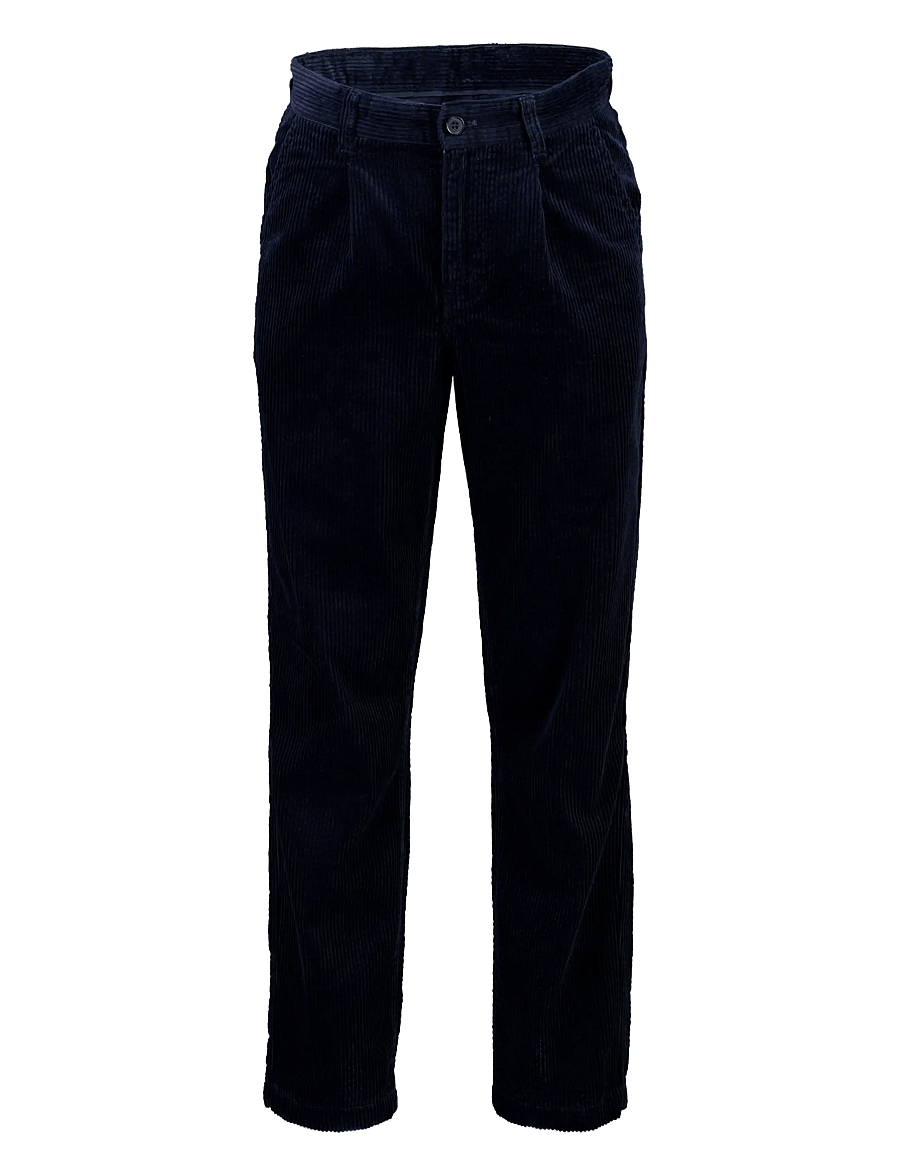 Lindbergh - Seersucker corduroy chino pants - chinos - navy - 1