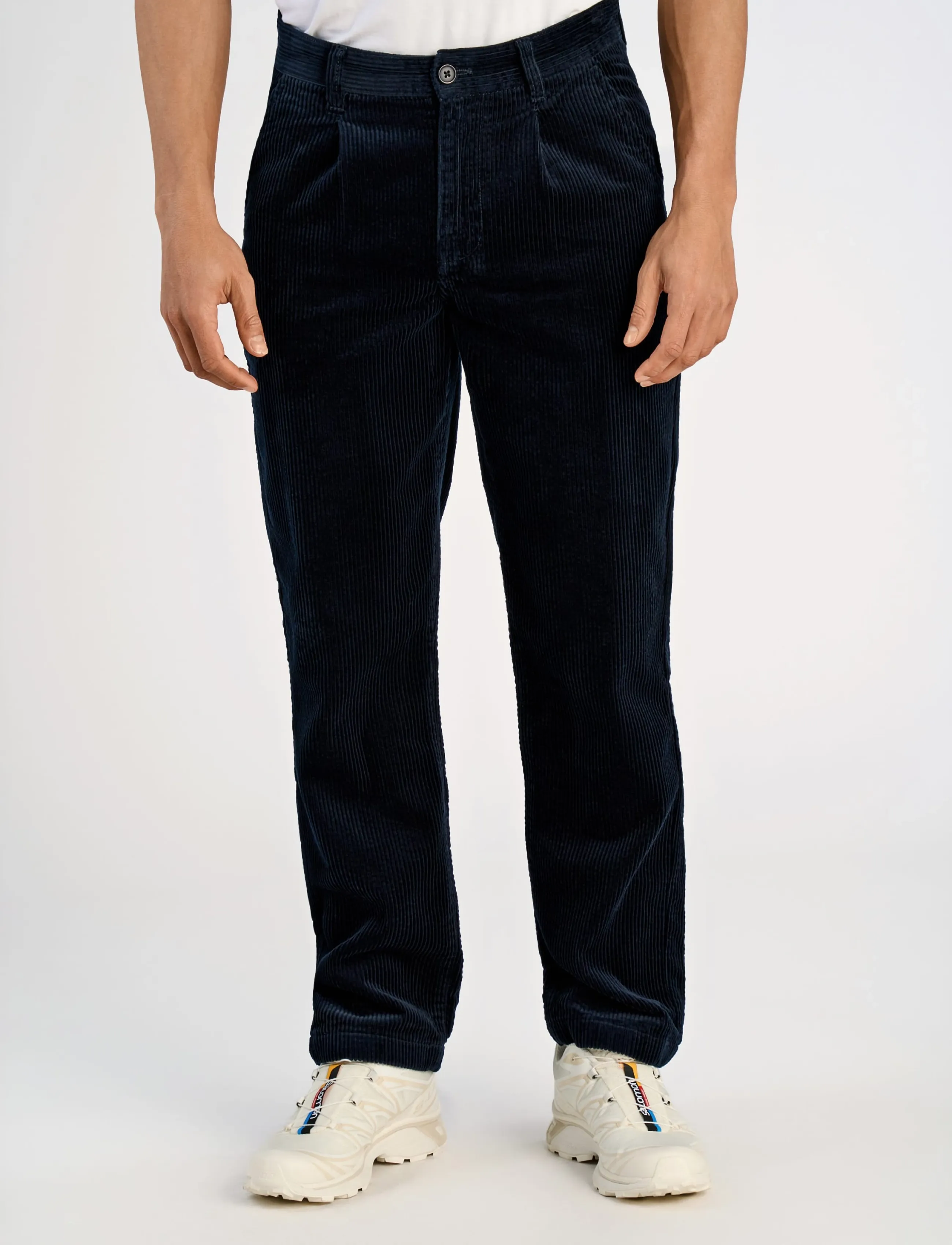 Lindbergh - Seersucker corduroy chino pants - chinos - navy - 3