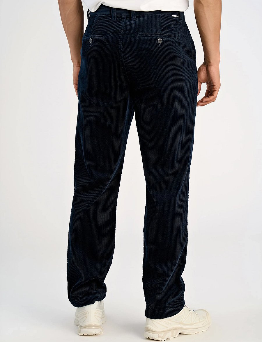 Lindbergh - Seersucker corduroy chino pants - chinos - navy - 4