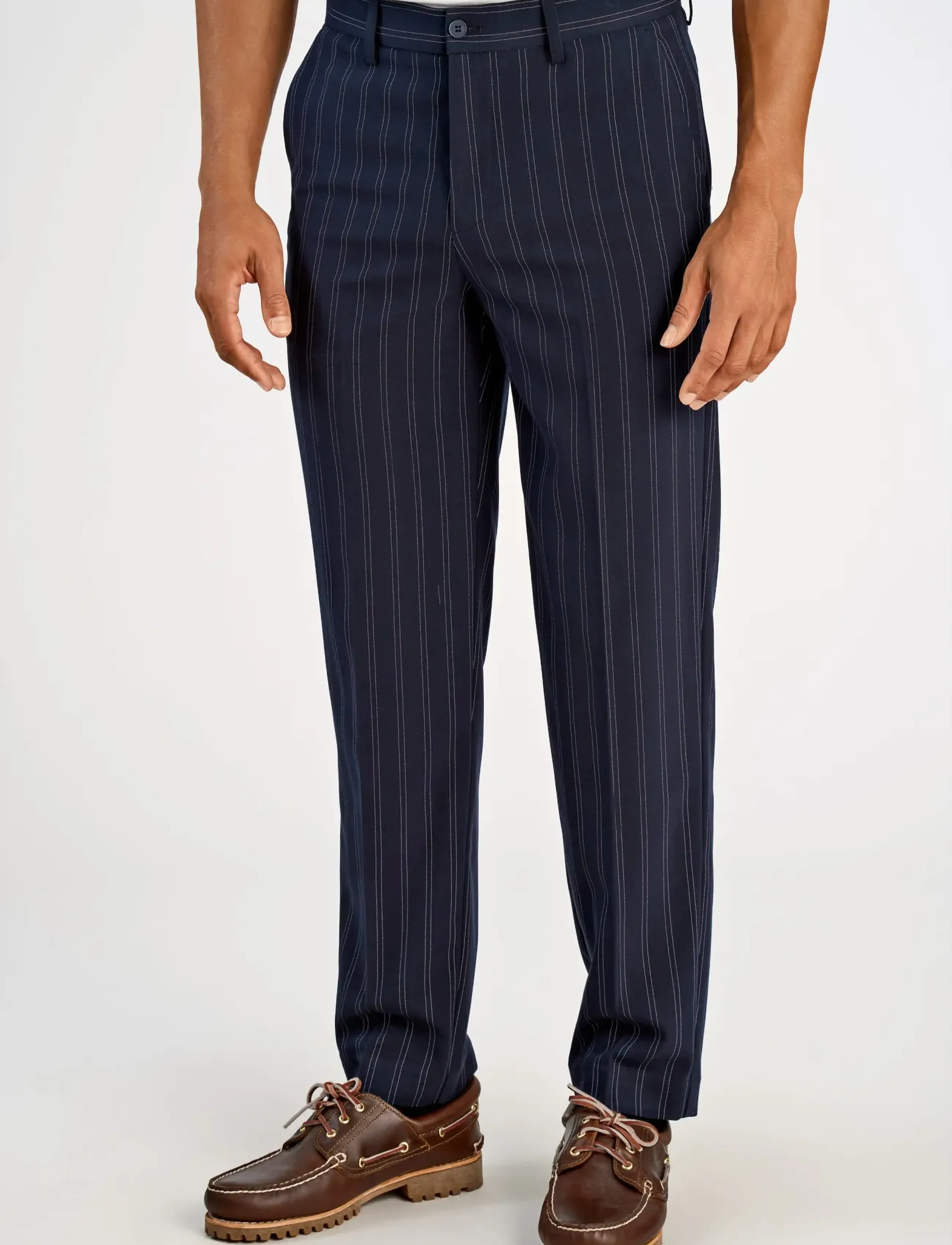 Lindbergh - Superflex pinstripe pants - habitbukser - navy - 3