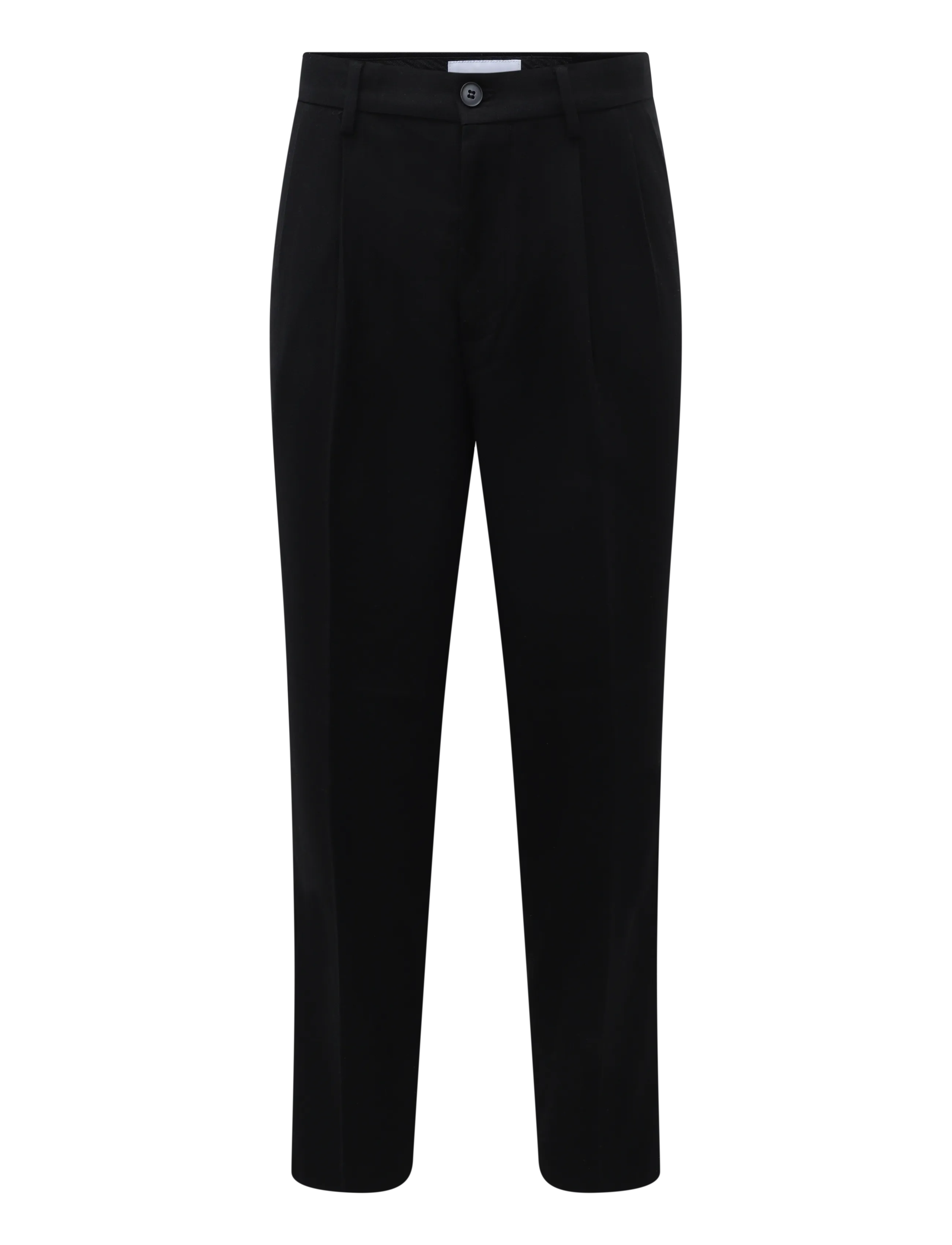 Lindbergh Wool look herringbone pleated pants - Kollektioner - BLACK / black