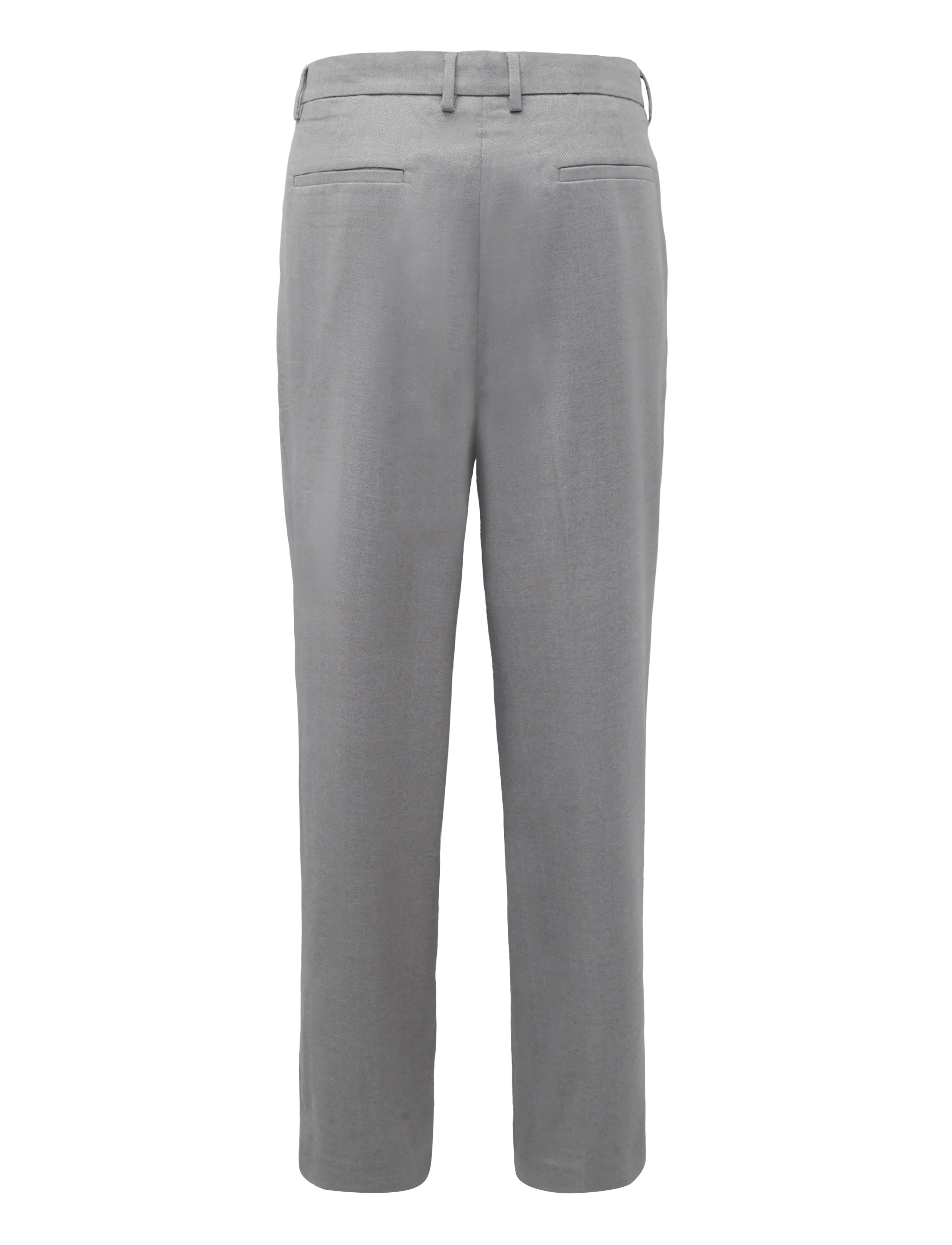 Lindbergh - Wool look herringbone pleated pants - suit trousers - stone mel - 1