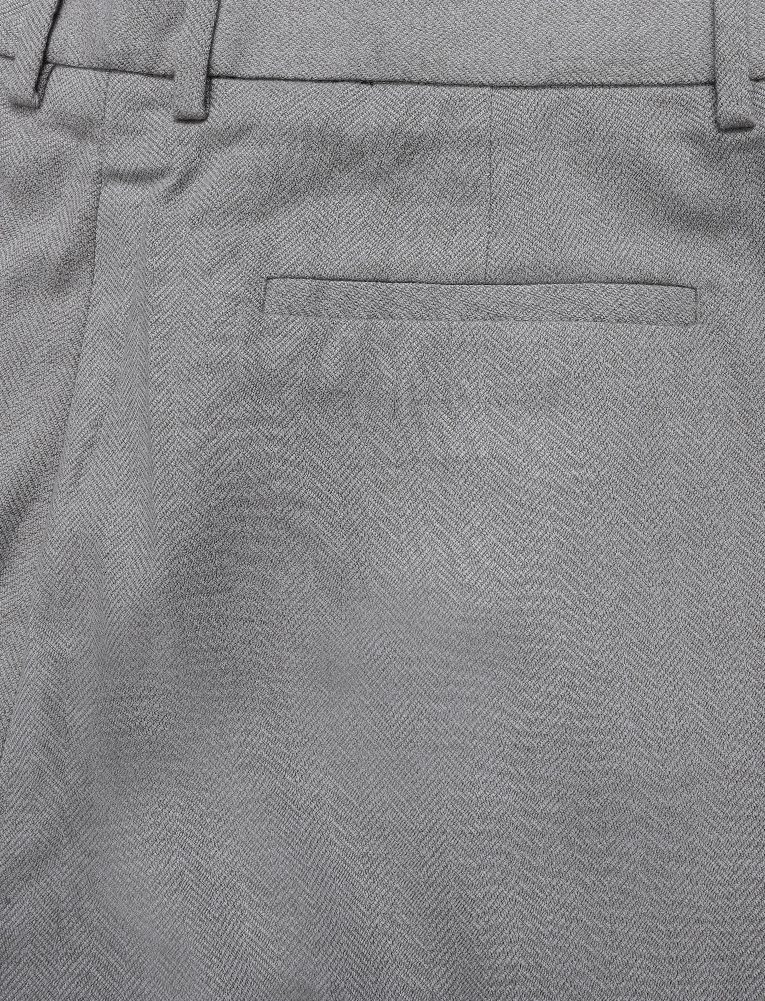 Lindbergh - Wool look herringbone pleated pants - suit trousers - stone mel - 2