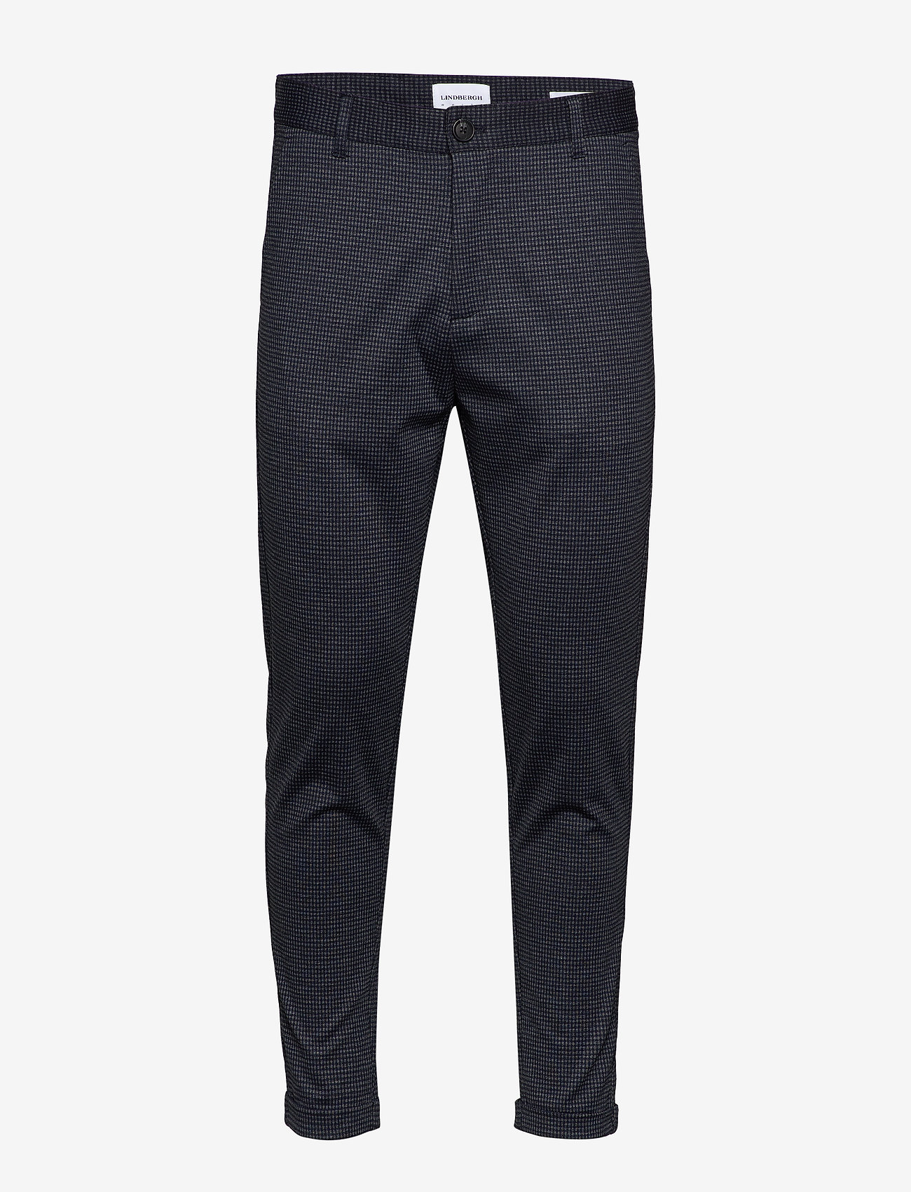 Lindbergh - Cropped pant - knitted checked - blue check - 0