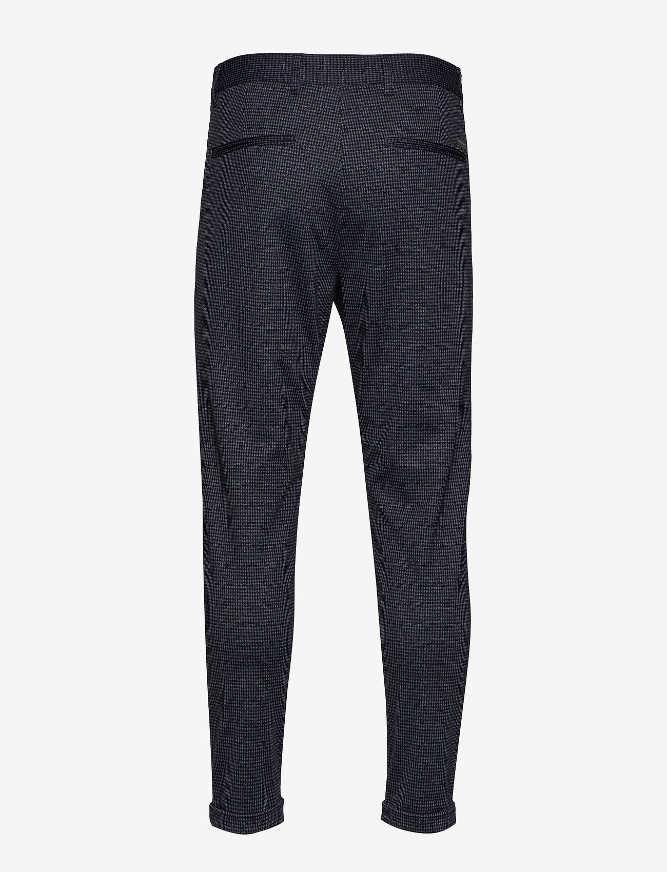 Lindbergh - Cropped pant - knitted checked - blue check - 1