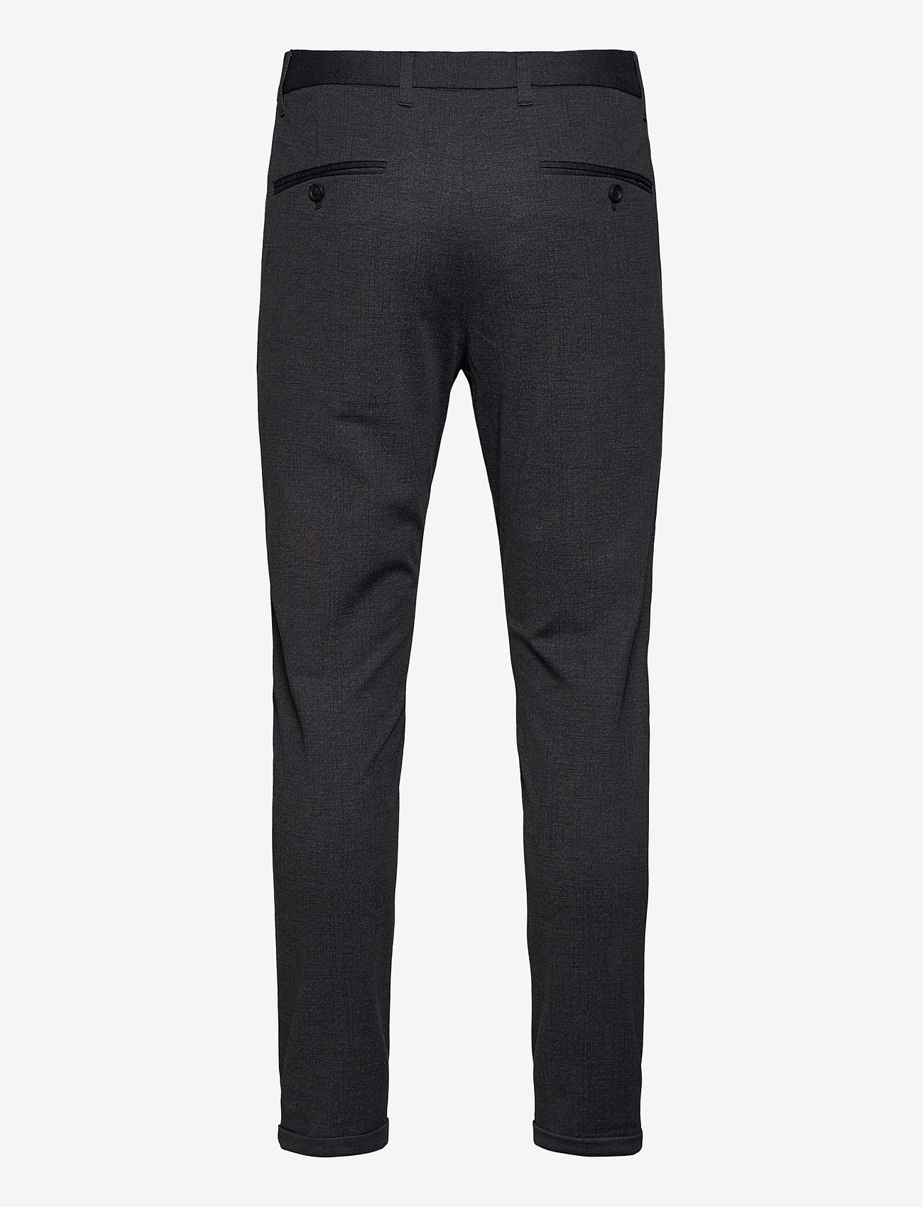 Lindbergh - Knitted AOP herringbone pants - black mix - 1
