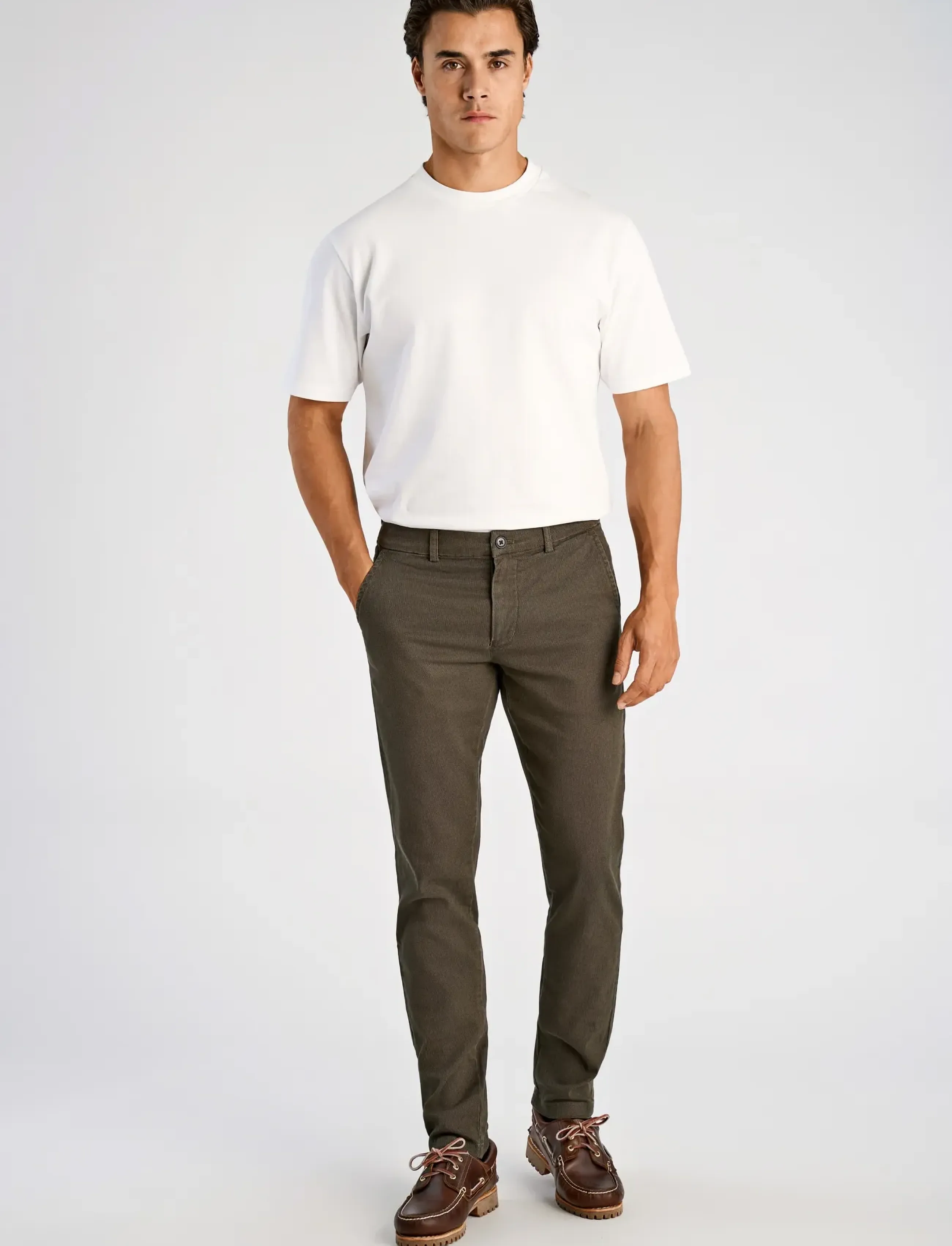 Lindbergh - Superflex AOP chino pants - sügisesed riided - army - 0