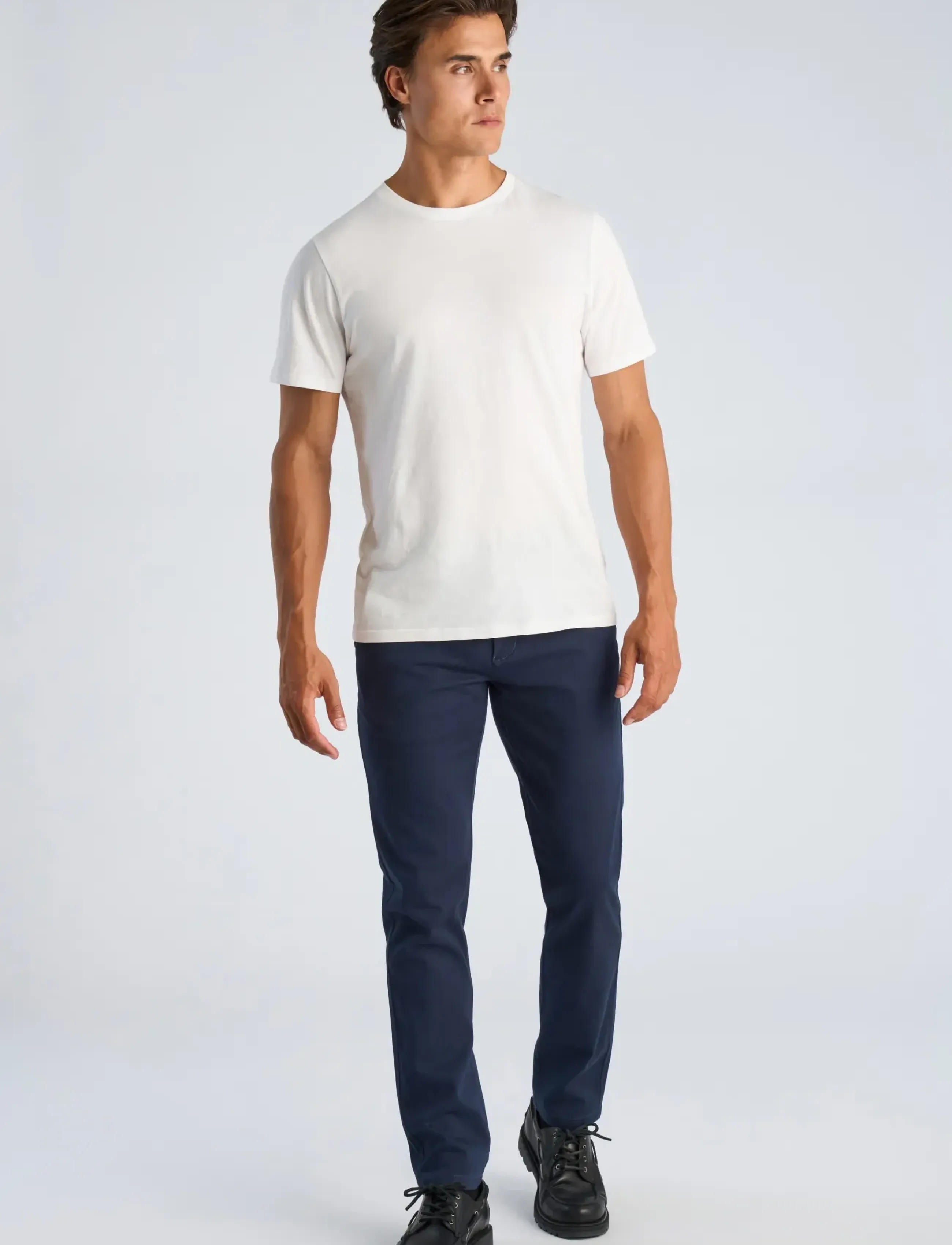 Lindbergh - Superflex AOP chino pants - höstkläder - true blue - 0