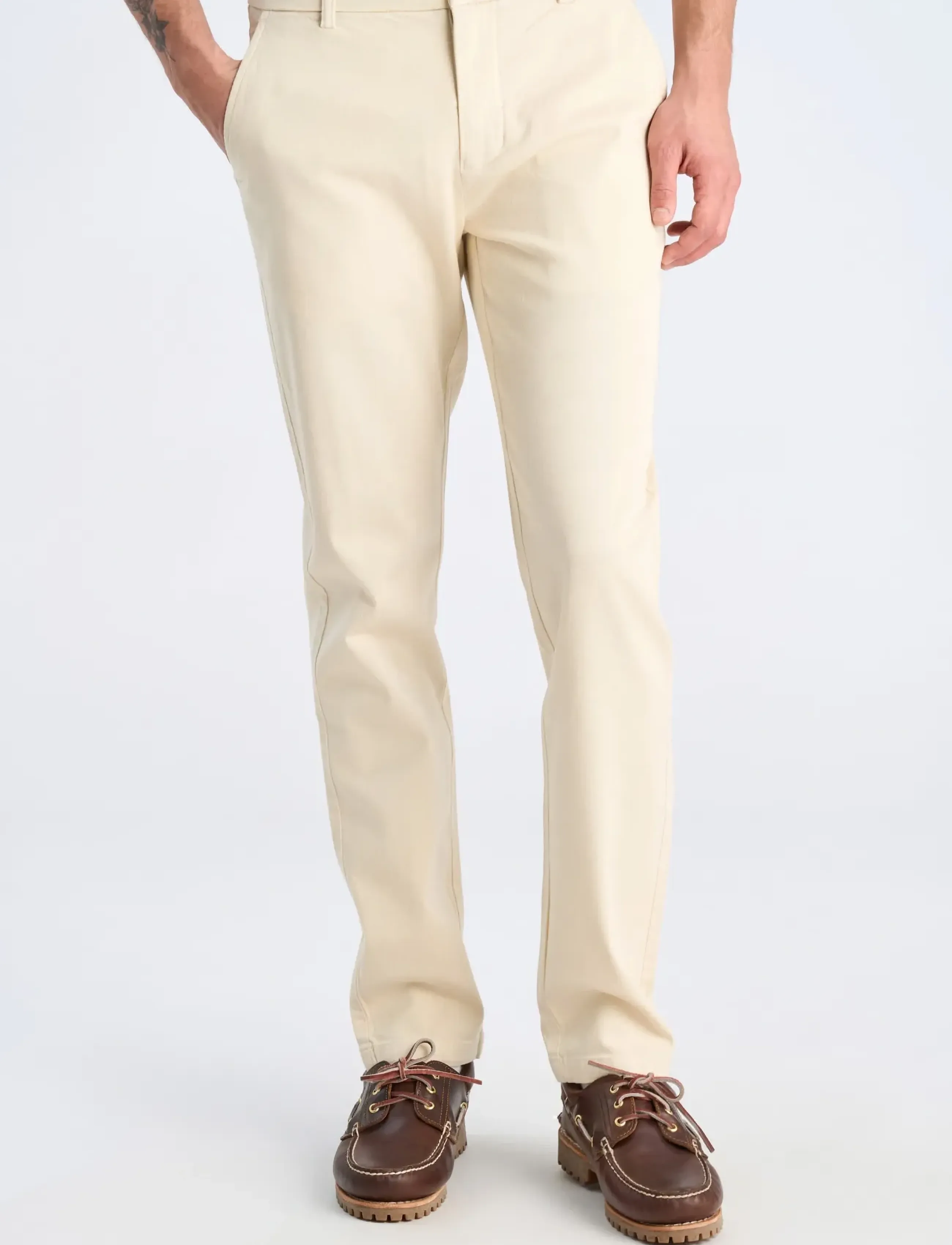 Lindbergh - Superflex chino pants - jakkesætsbukser - lt stone - 3