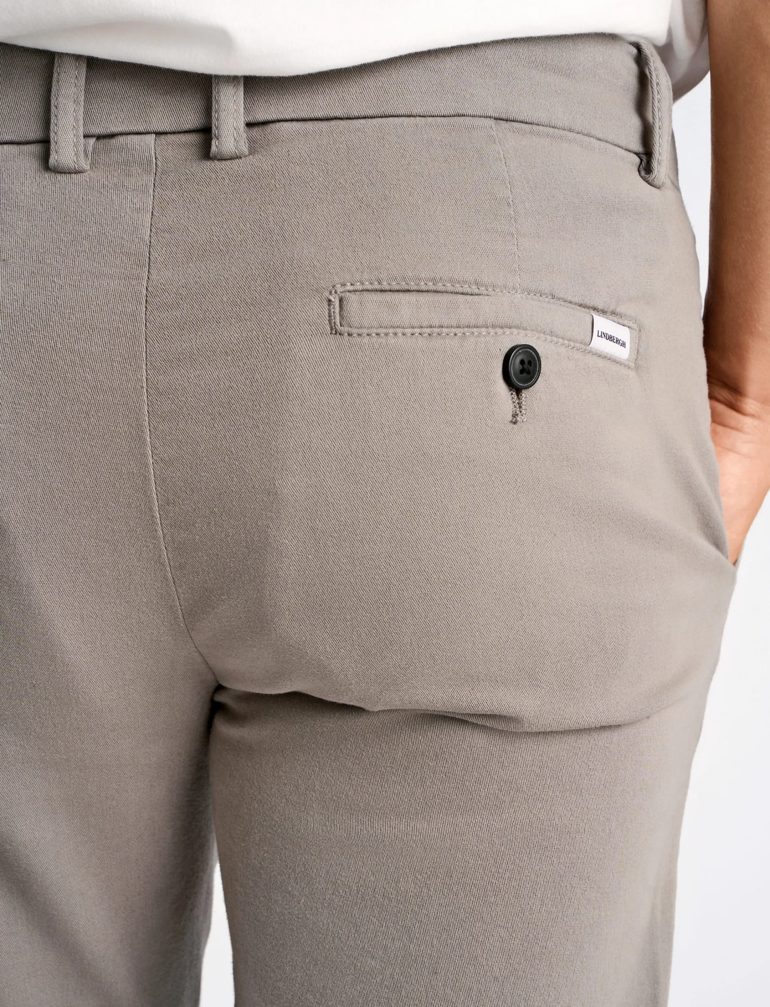 Lindbergh - Superflex chino pants - trousers & jeans - silver grey - 5
