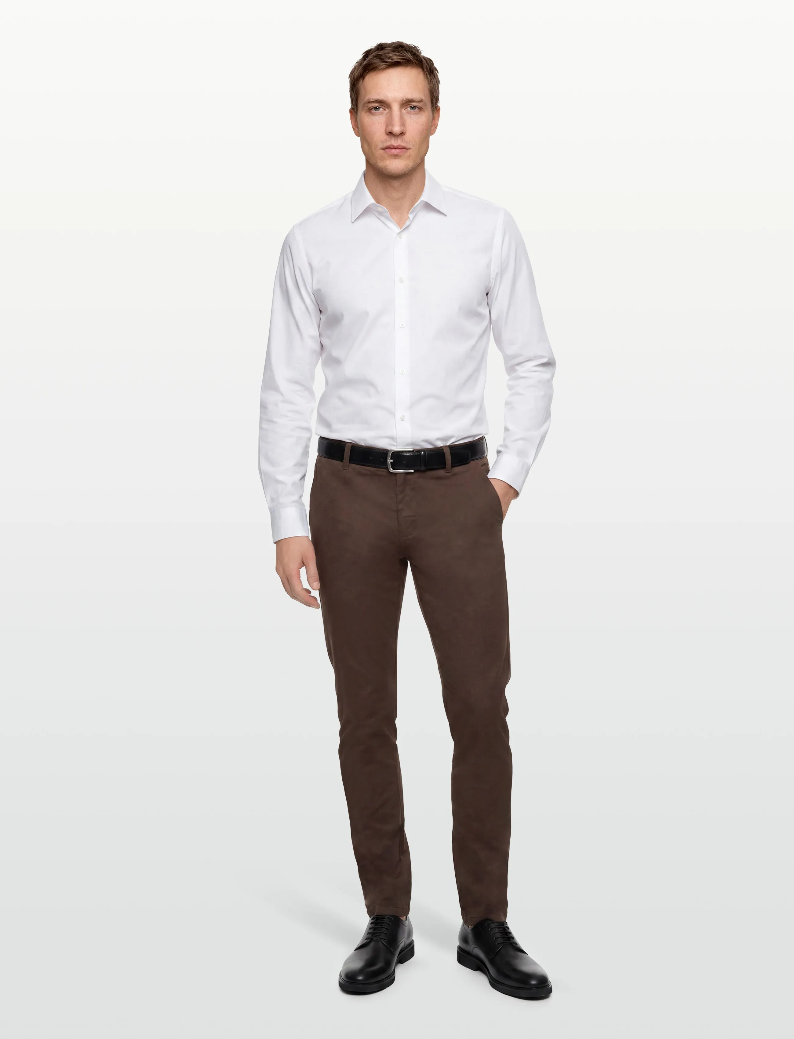 Lindbergh Superflex Chino Pants, 32 x 32, Brown, Bukser > Chinos, Herre
