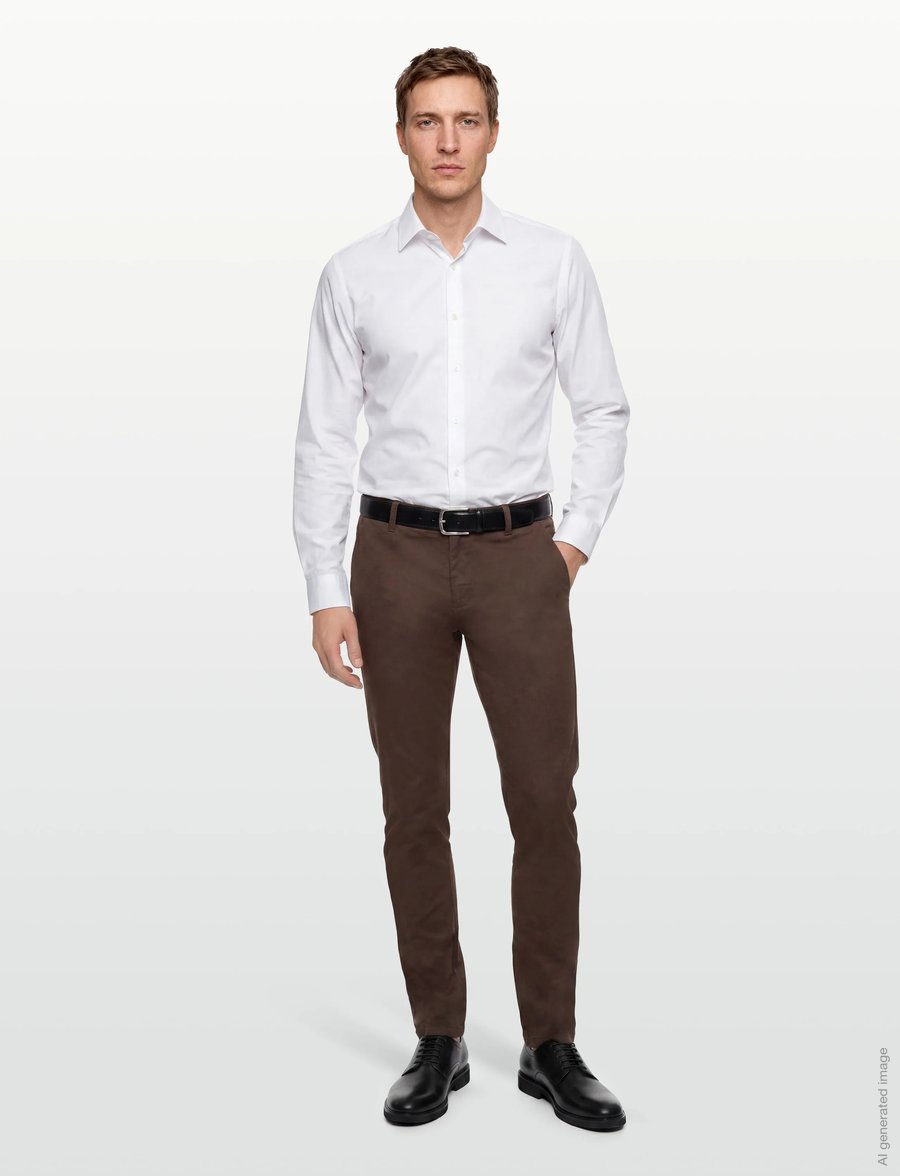 Lindbergh - Superflex chino pants - chinos - deep brown - 0