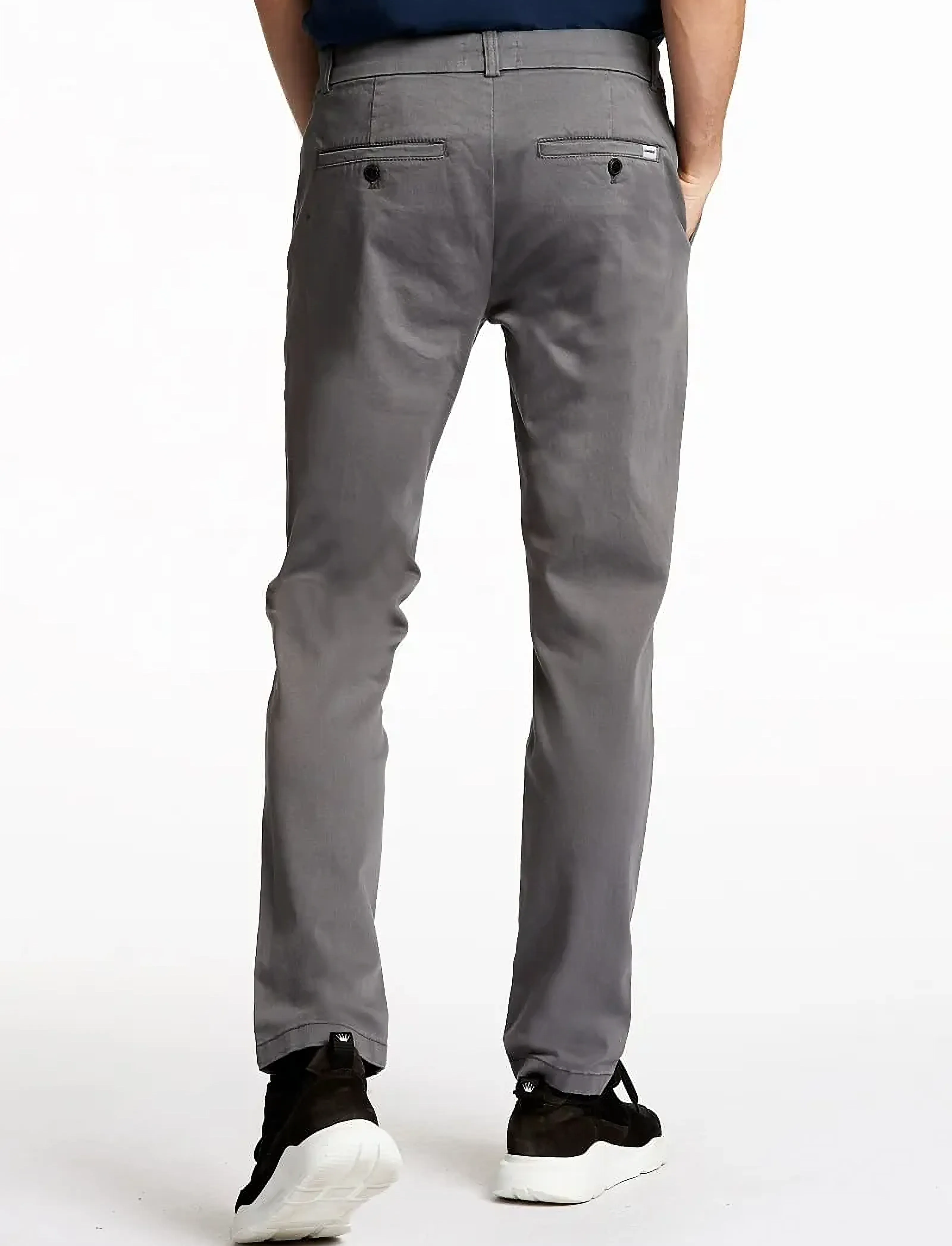 Lindbergh - Superflex chino pants - mænd - dk deep grey - 3