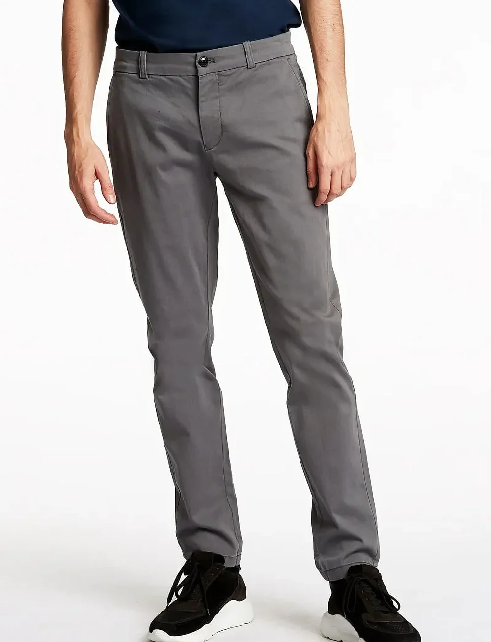 Lindbergh - Superflex chino pants - chinos - dk deep grey - 4