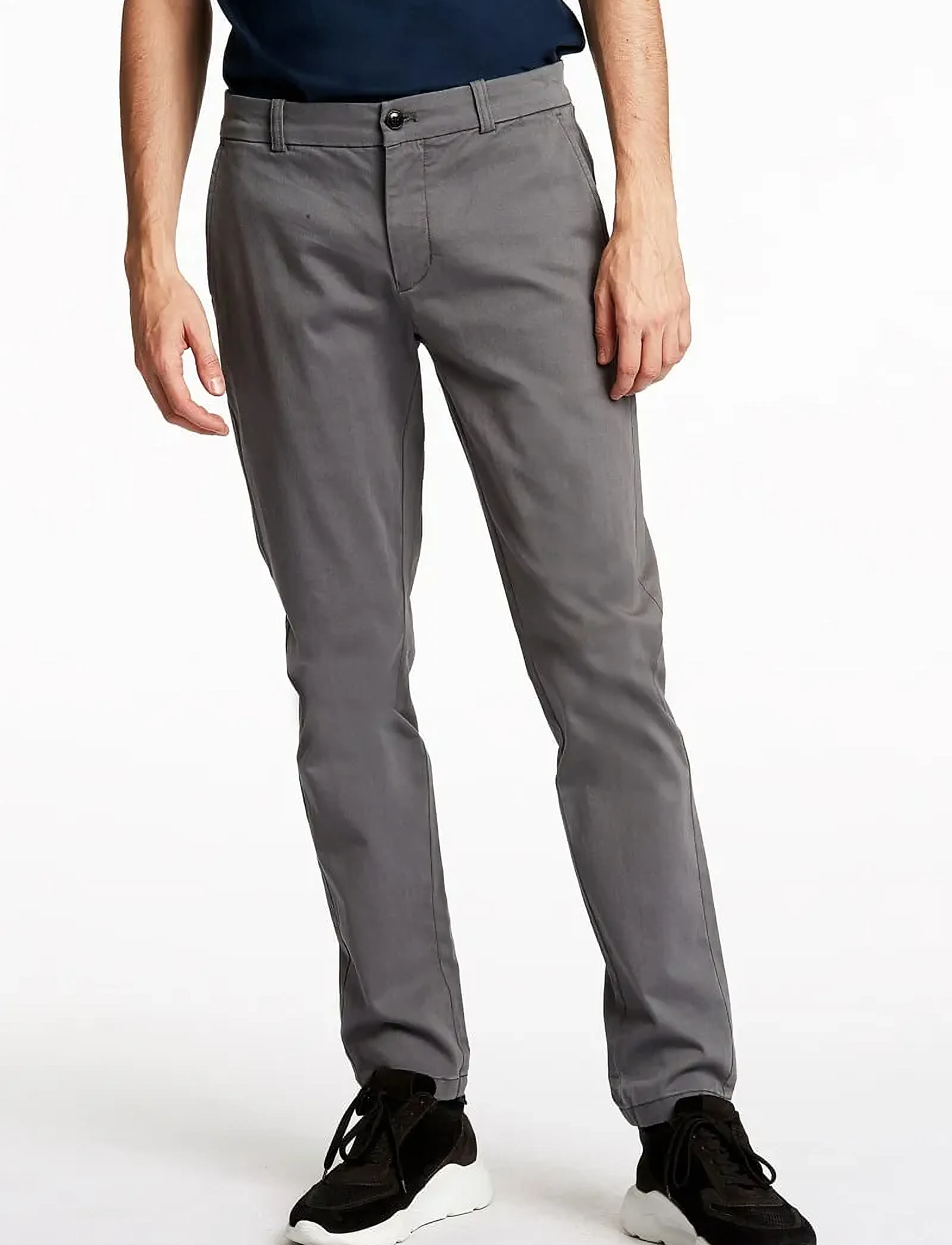 Lindbergh - Superflex chino pants - mænd - dk deep grey - 4
