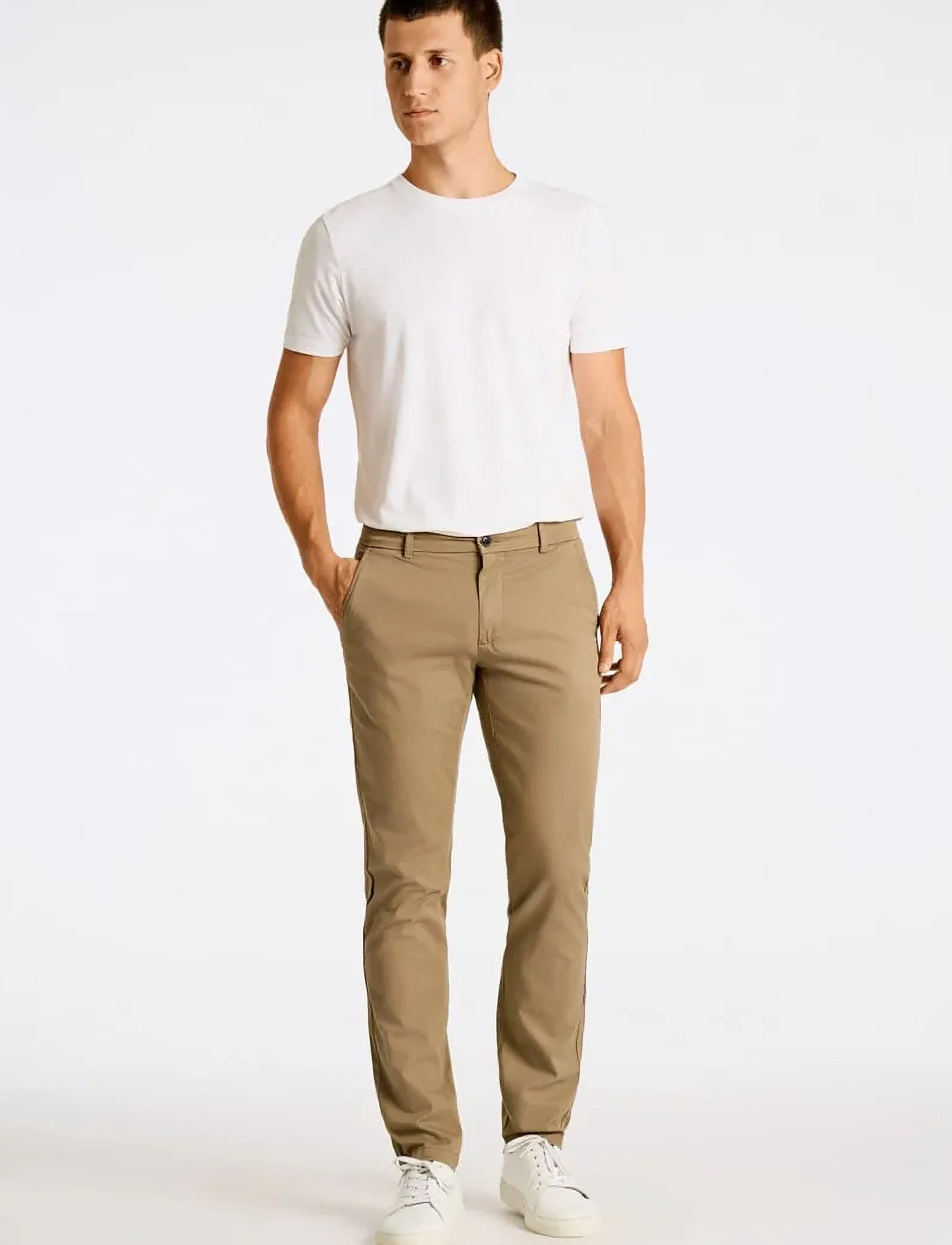 Lindbergh Superflex chino pants - Chinos - DK STONE / beige