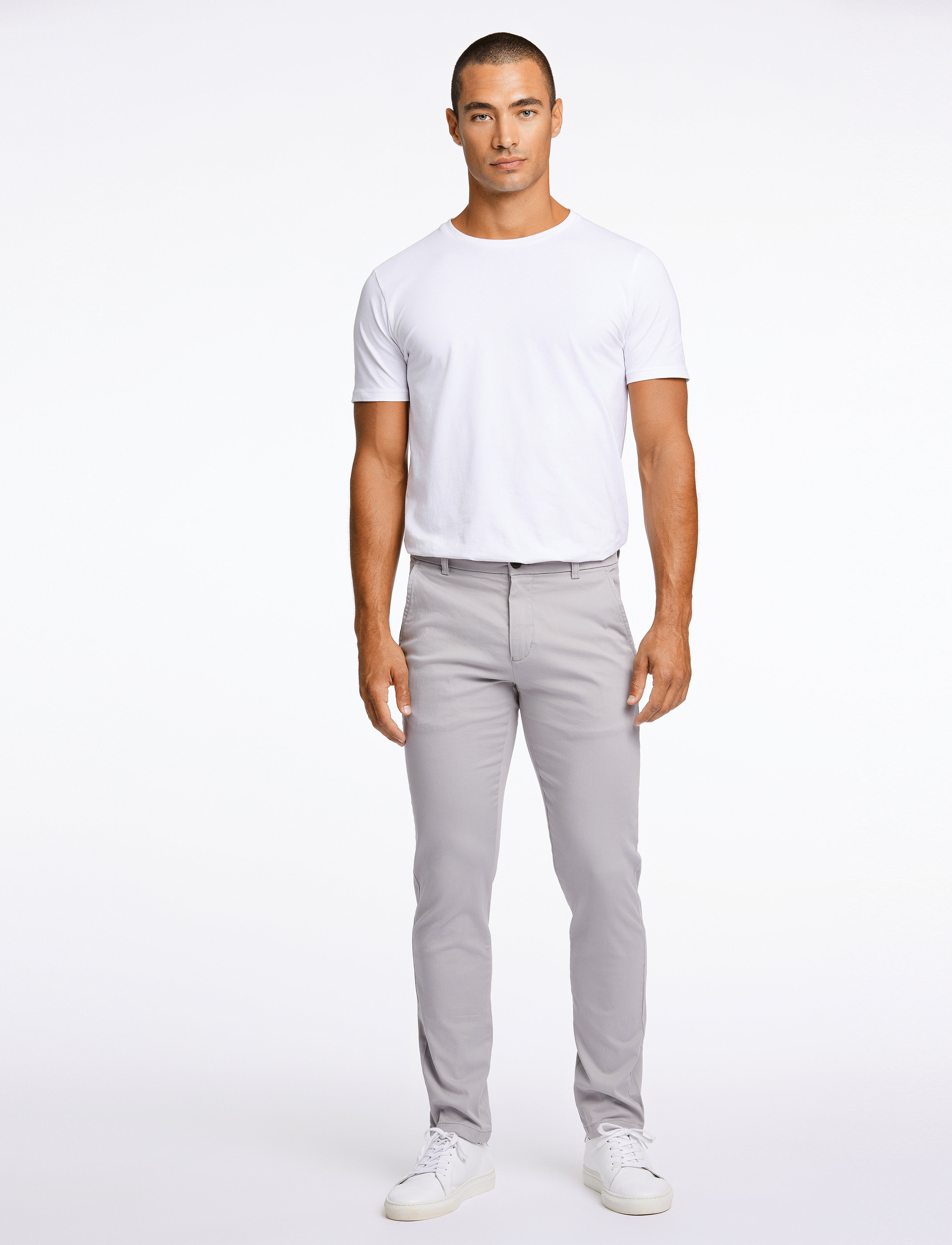 Lindbergh - Superflex chino pants - chinos - lt grey - 4