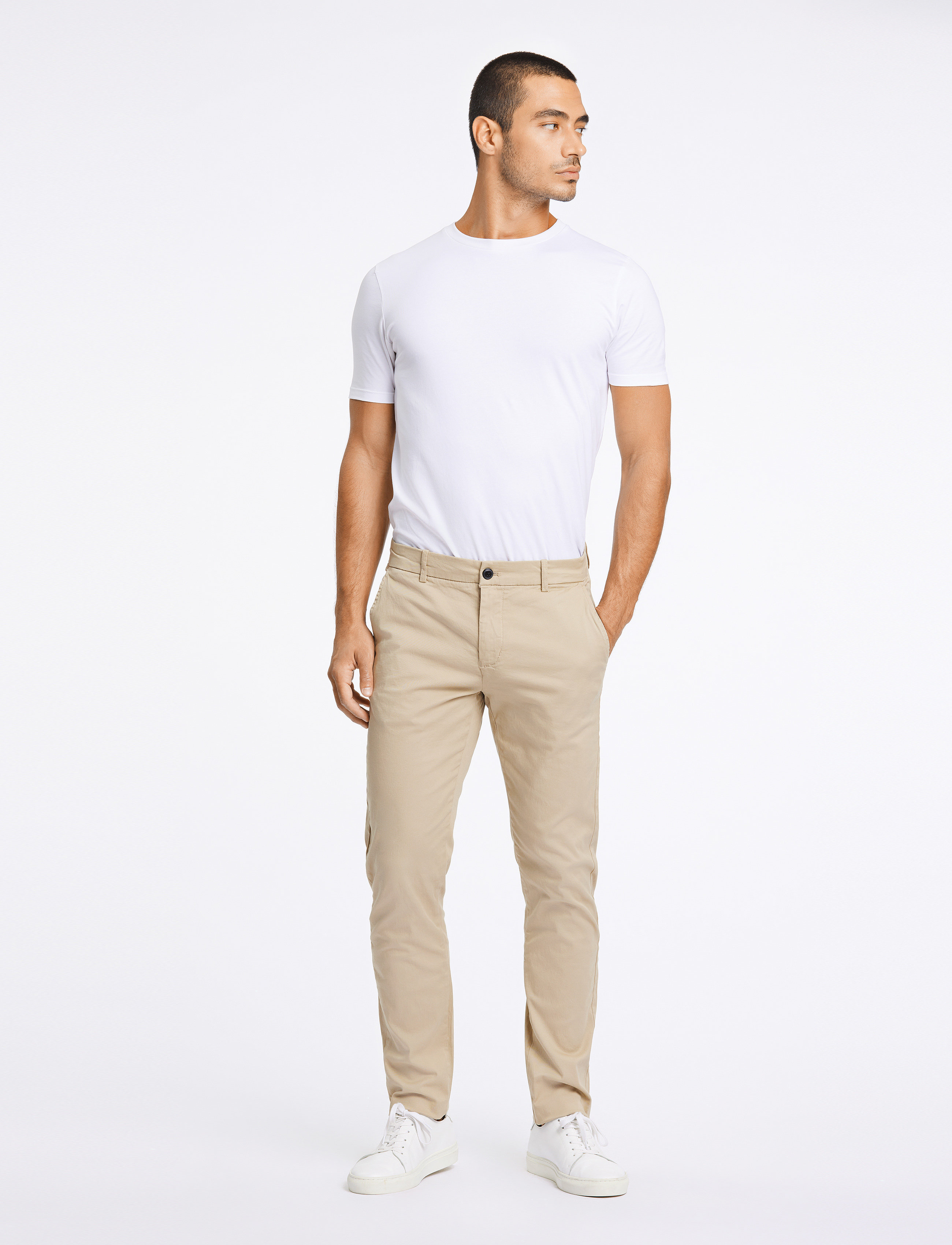 Lindbergh Superflex Chino Pants, 32 x 32, Beige, Bukser > Chinos, Herre