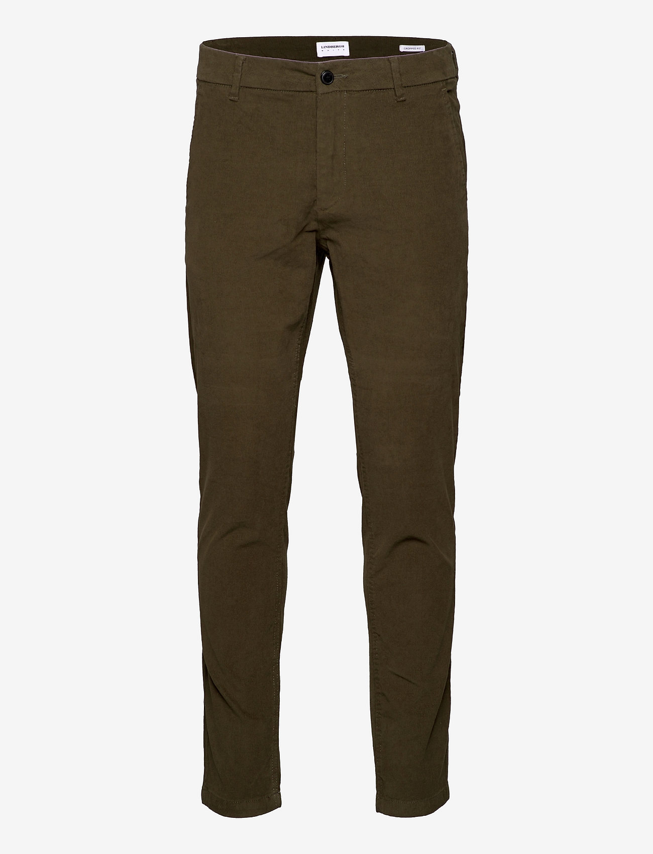 Lindbergh - Stretch corduroy cropped pants - dk army - 0