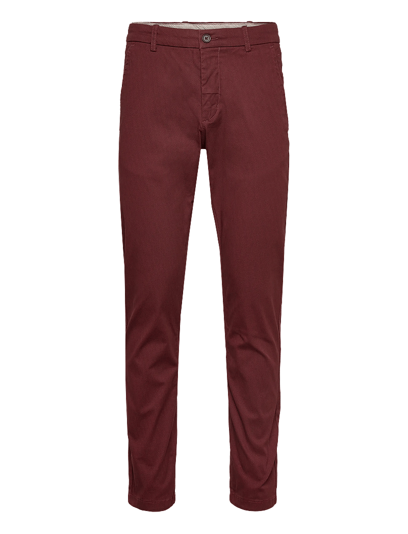 Lindbergh - AOP superflex chino pants - chino püksid - burnt red - 1