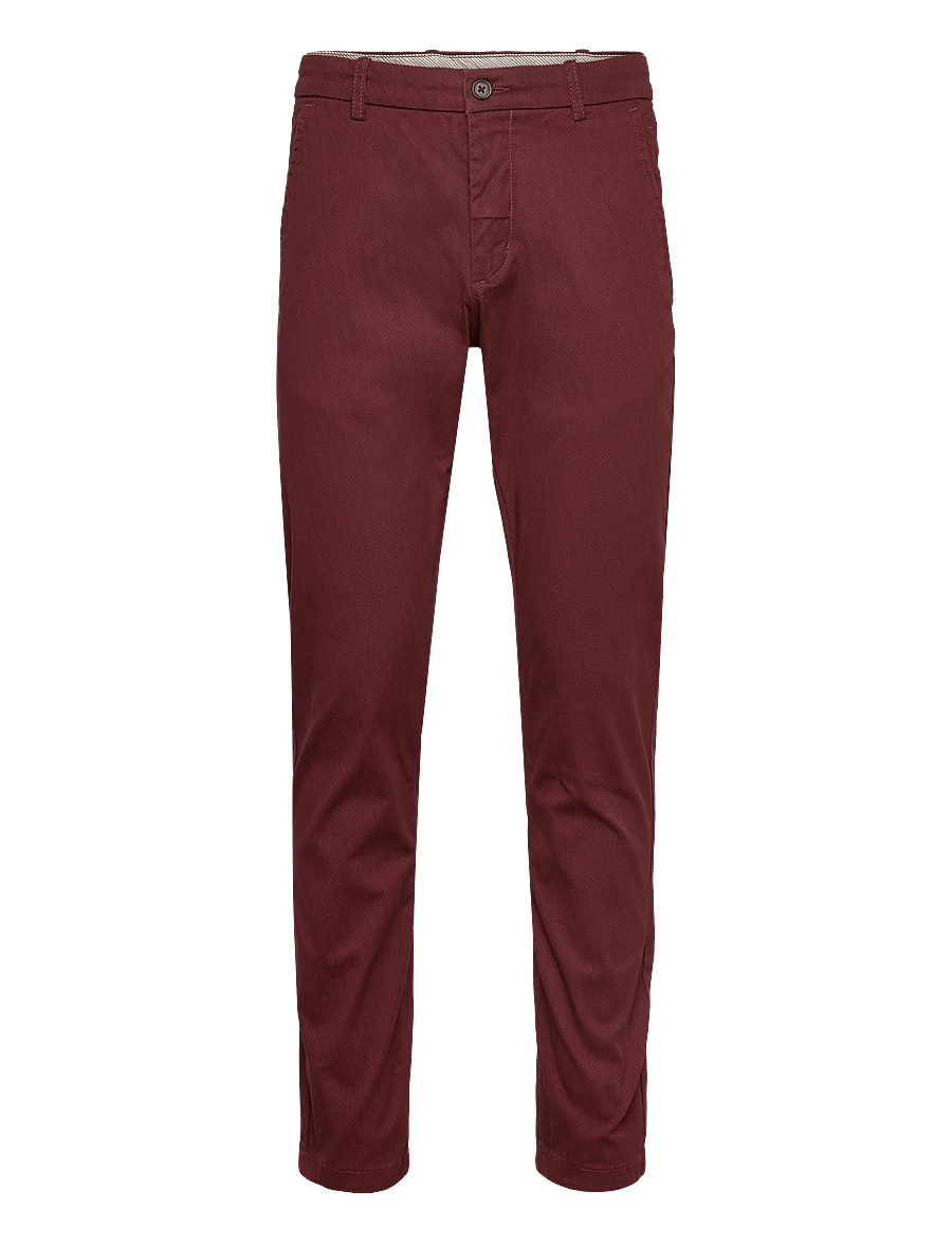 Lindbergh - AOP superflex chino pants - chinos - burnt red - 1