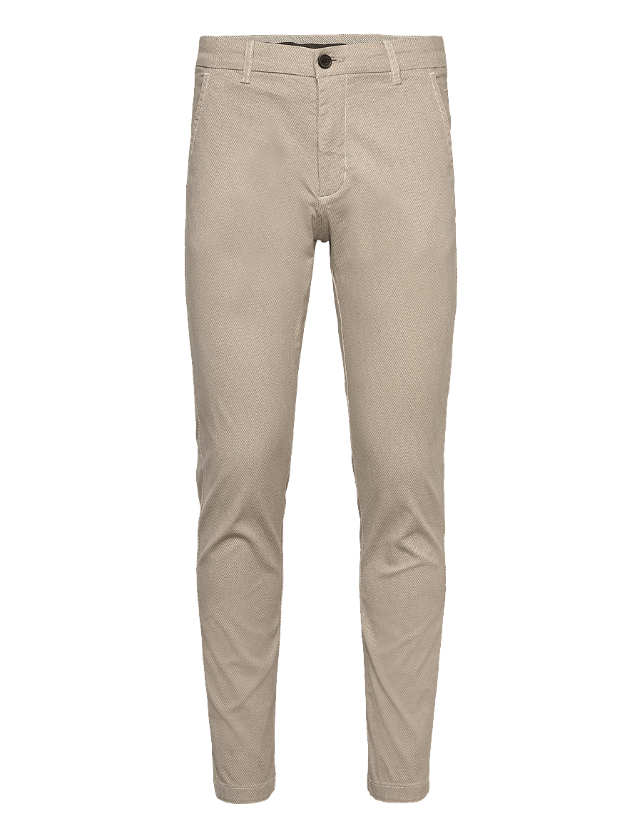 Lindbergh - AOP superflex chino pants - chinos - cream white - 1