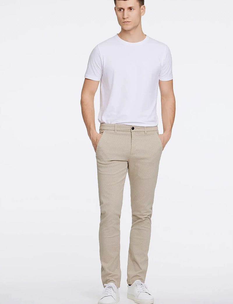 Lindbergh - AOP superflex chino pants - chinot - cream white - 0