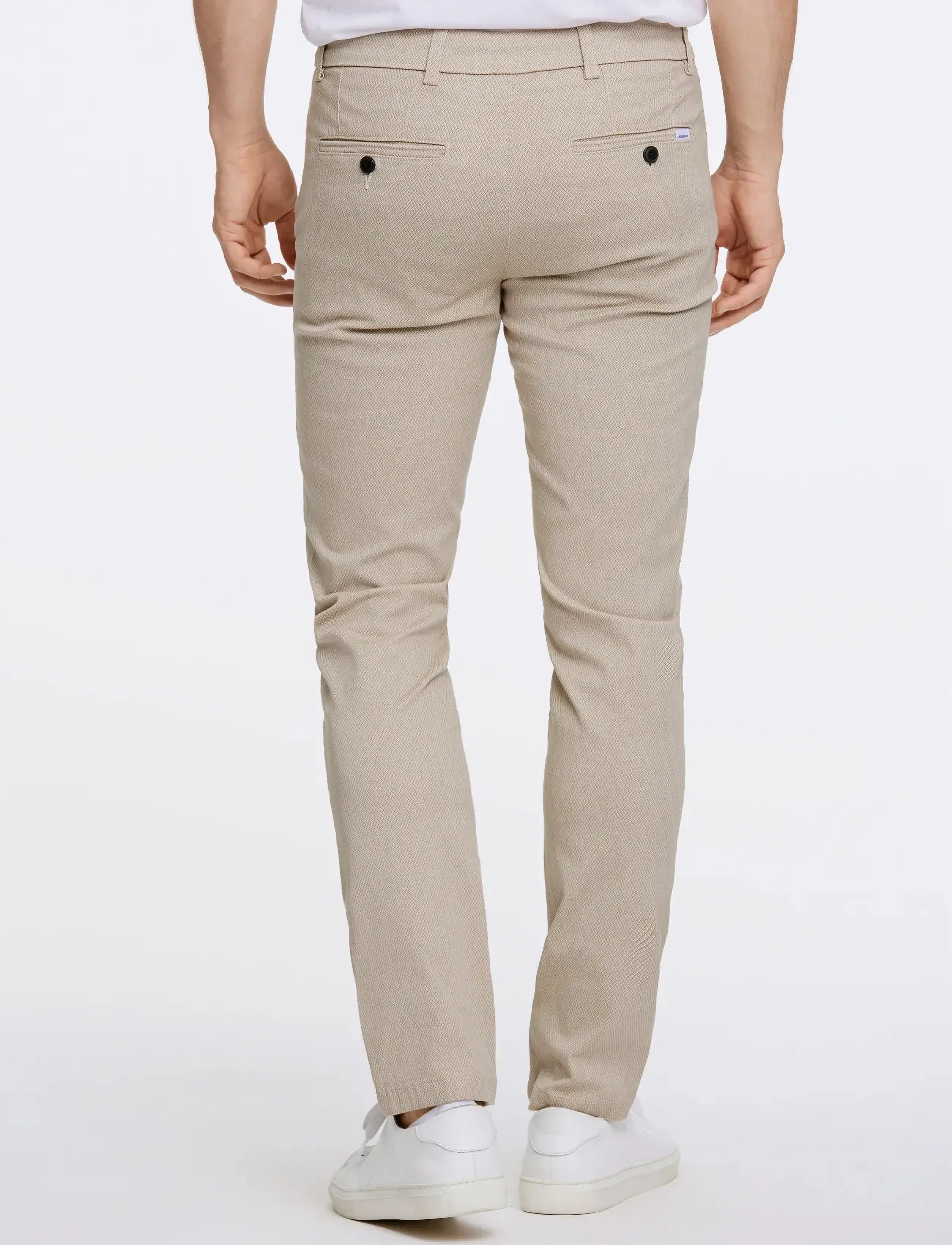 Lindbergh - AOP superflex chino pants - chinos - cream white - 3