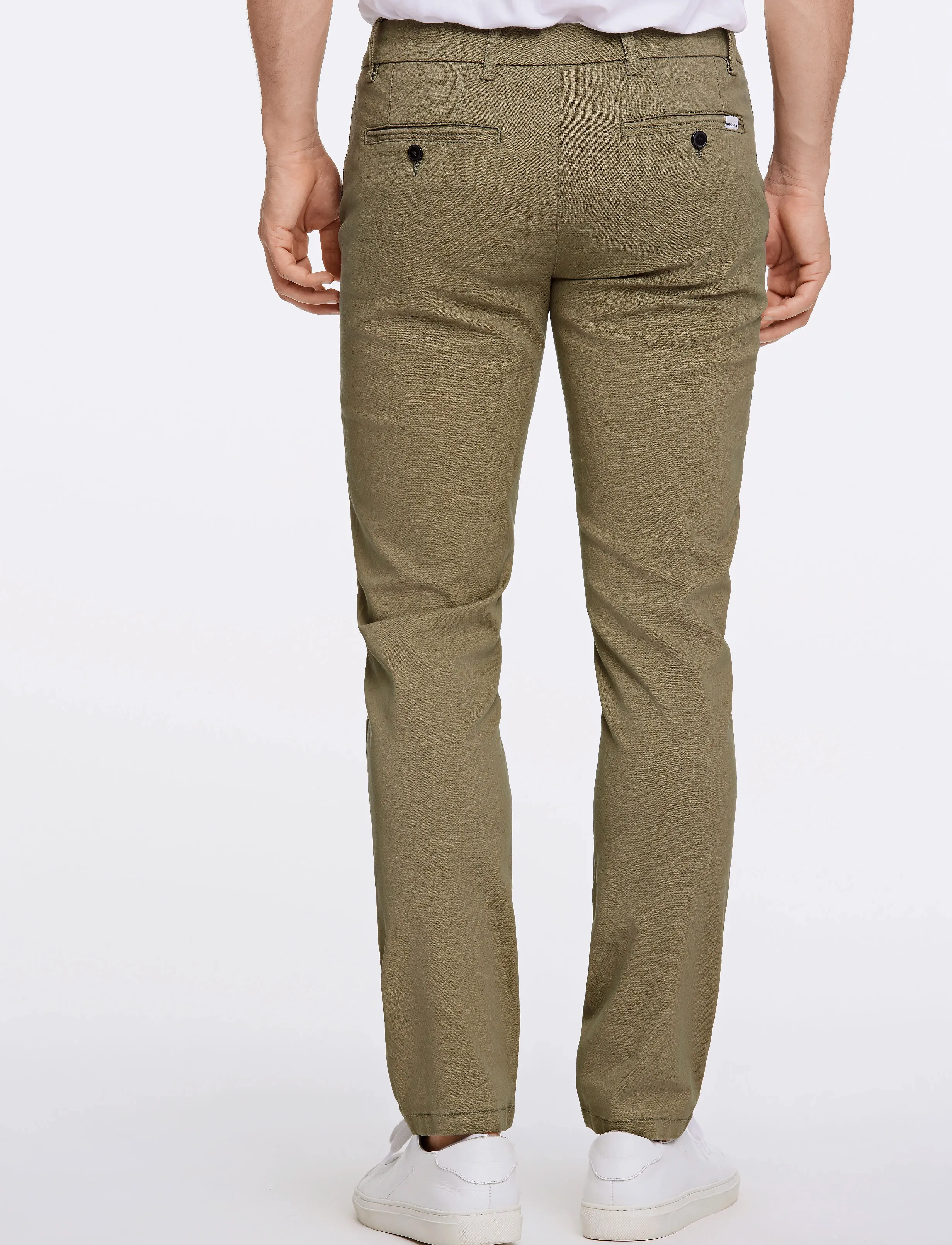 Lindbergh - AOP superflex chino pants - chinos - dk army - 3