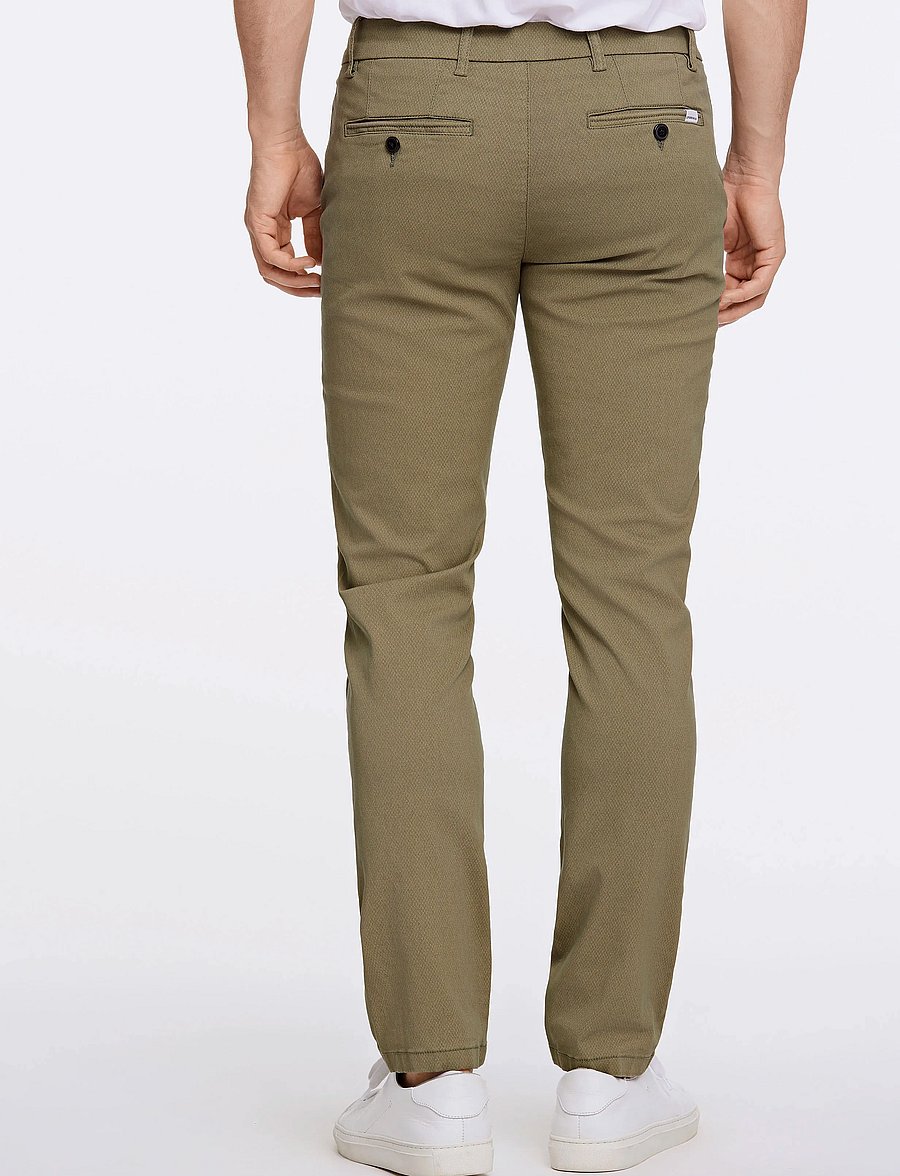 Lindbergh - AOP superflex chino pants - chinos - dk army - 3