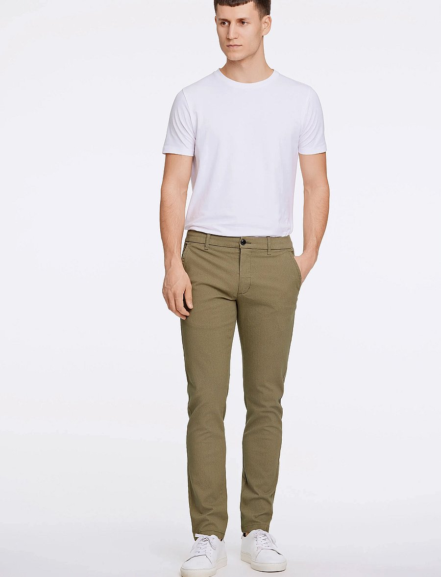 Lindbergh - AOP superflex chino pants - chinos - dk army - 4