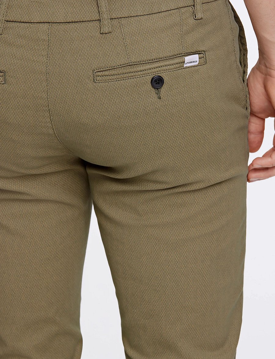 Lindbergh - AOP superflex chino pants - chinos - dk army - 5