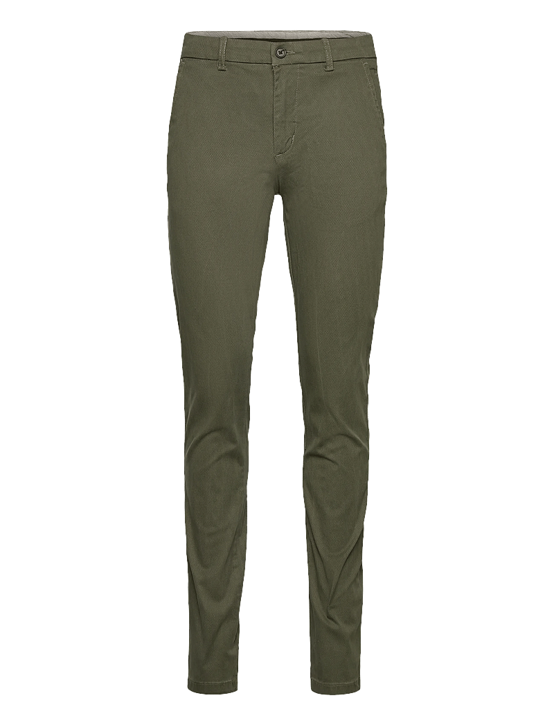Lindbergh - AOP superflex chino pants - chinos - dk army - 0