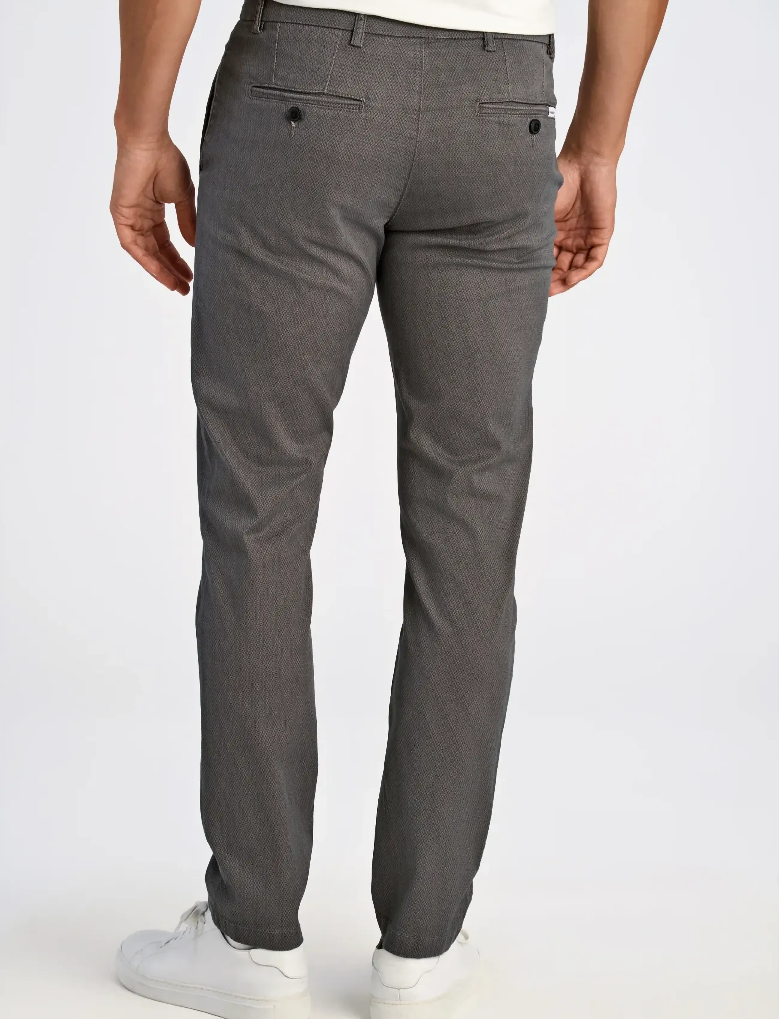 Lindbergh - AOP superflex chino pants - chinot - dk deep grey - 3