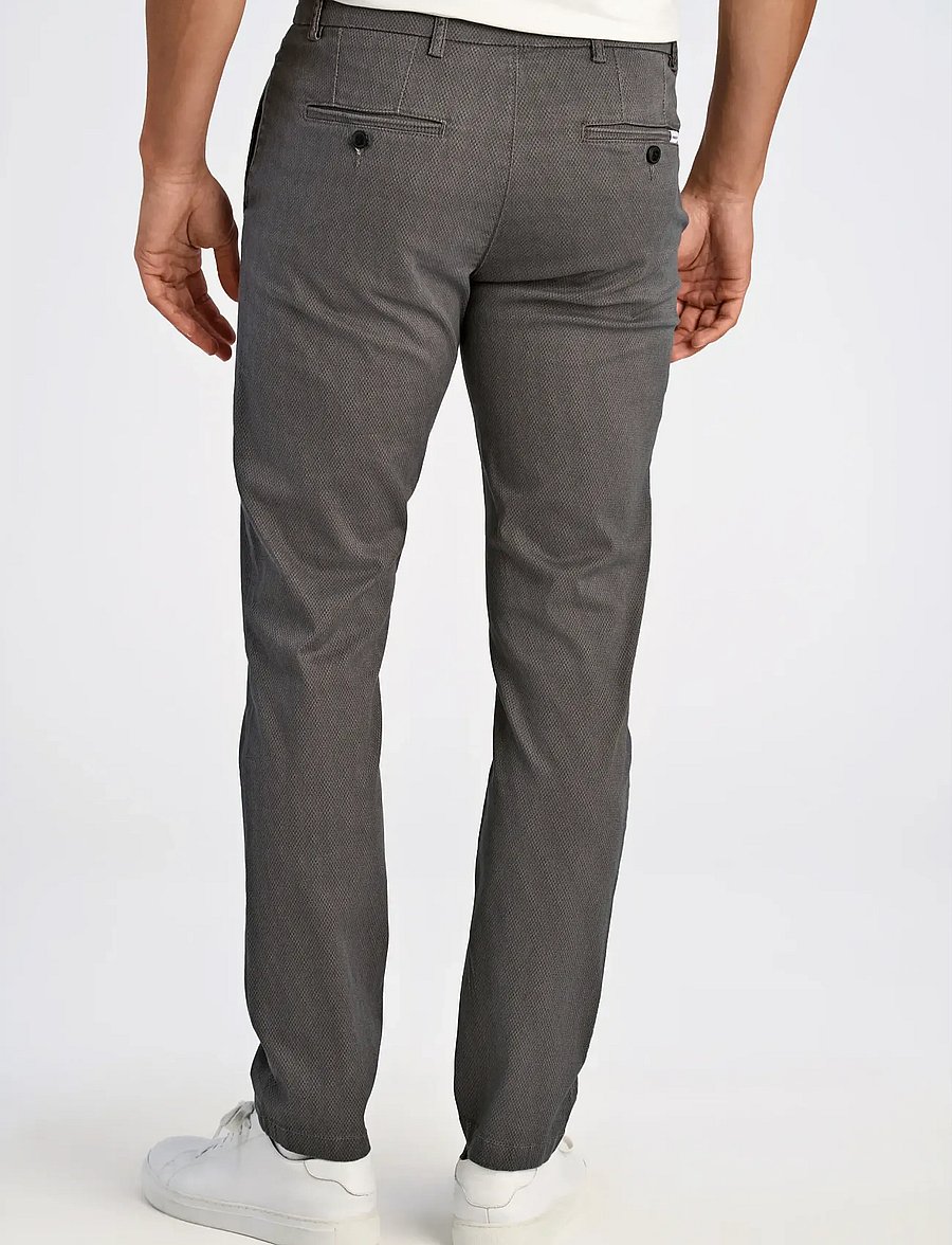 Lindbergh - AOP superflex chino pants - chinos - dk deep grey - 3
