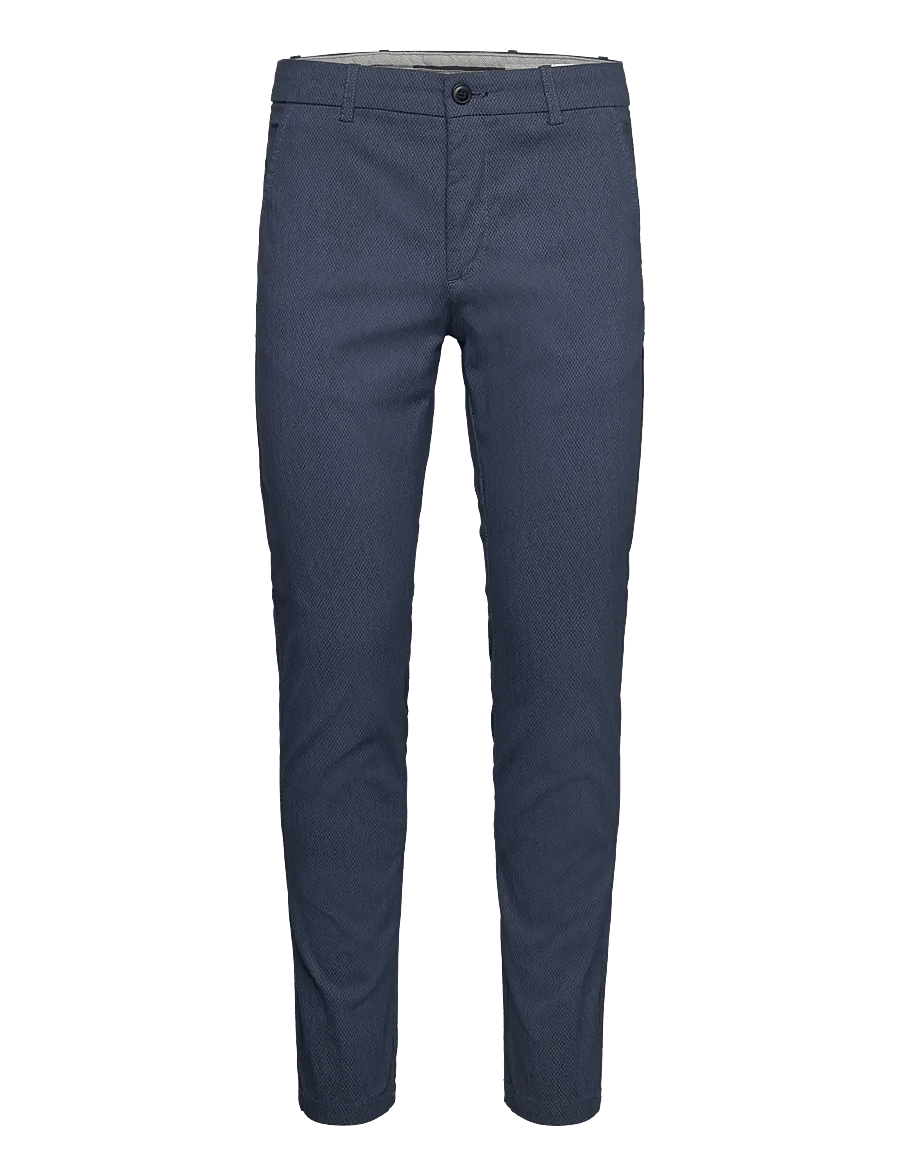 Lindbergh - AOP superflex chino pants - chinos - navy - 1