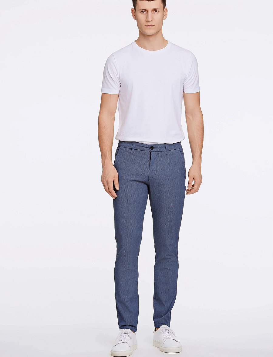 Lindbergh - AOP superflex chino pants - chinos - navy - 4
