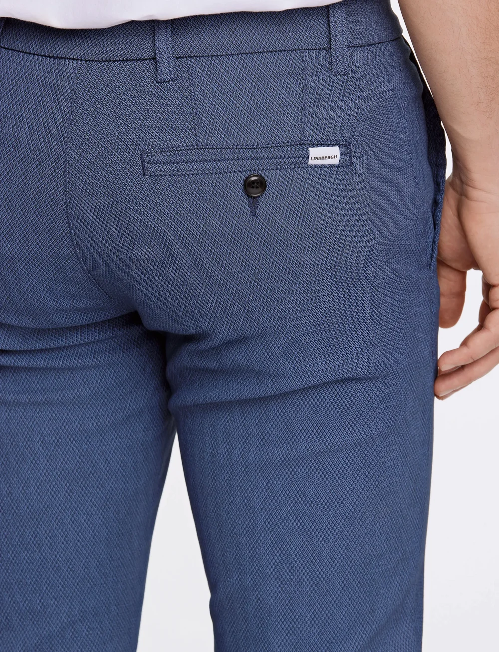 Lindbergh - AOP superflex chino pants - chinos - navy - 5