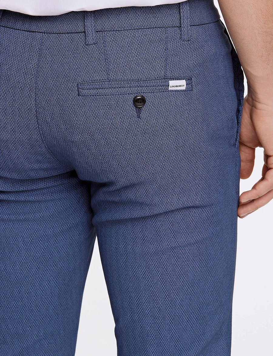 Lindbergh - AOP superflex chino pants - chinos - navy - 5