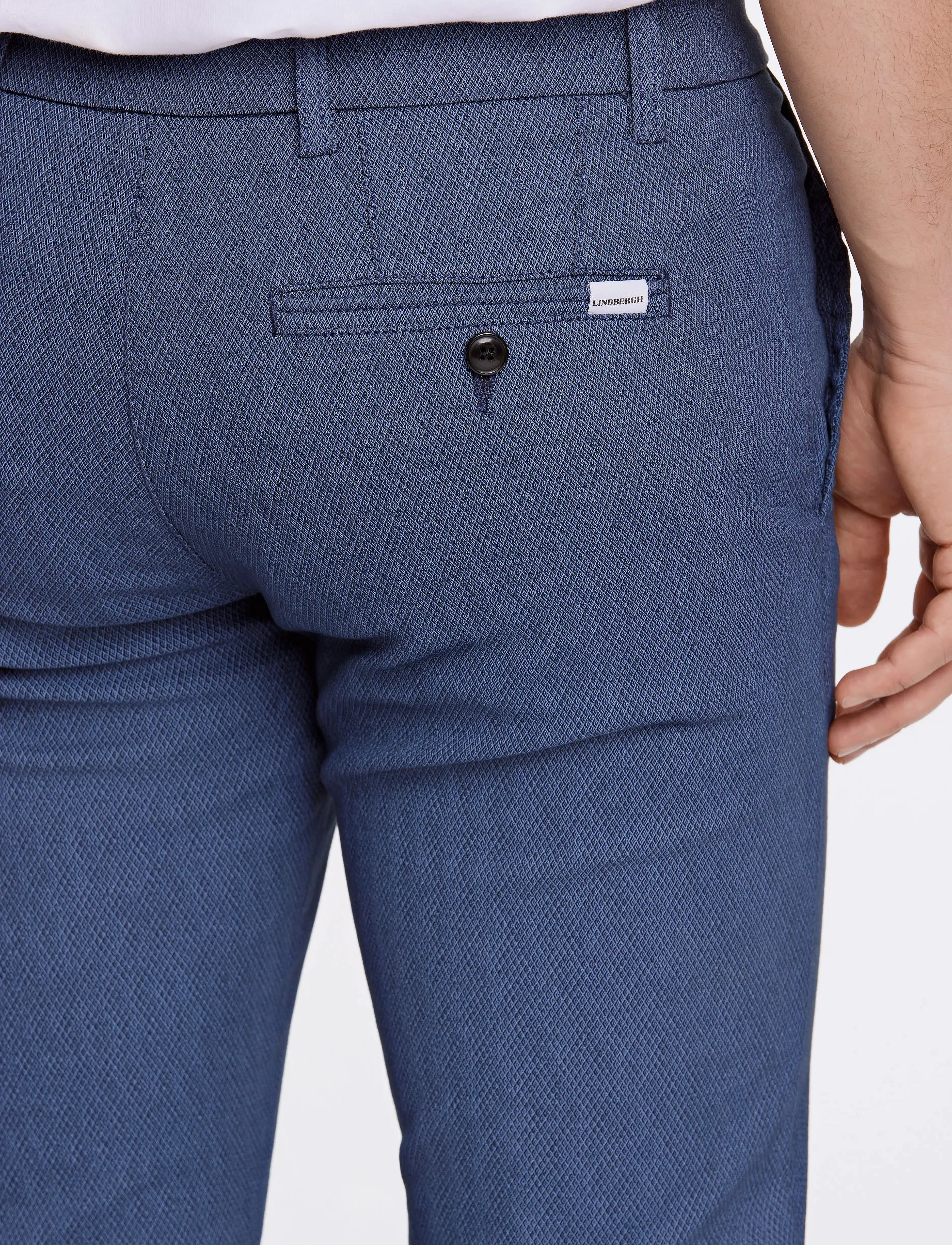 Lindbergh - AOP superflex chino pants - chinos - navy - 5