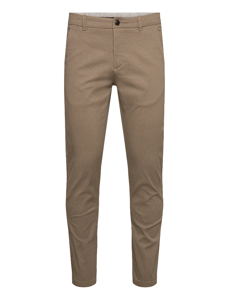 Lindbergh - AOP superflex chino pants - chinos - sand - 1