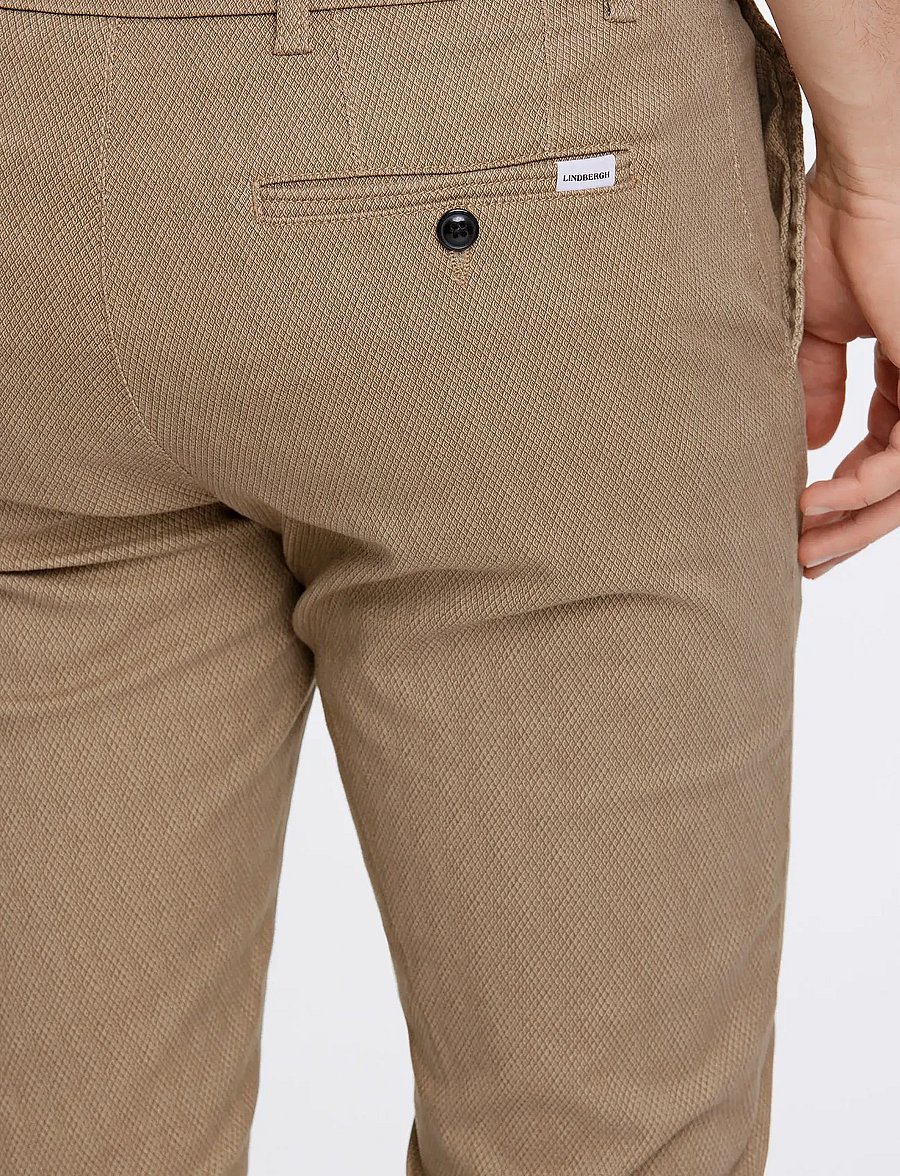 Lindbergh - AOP superflex chino pants - chino's - sand - 5