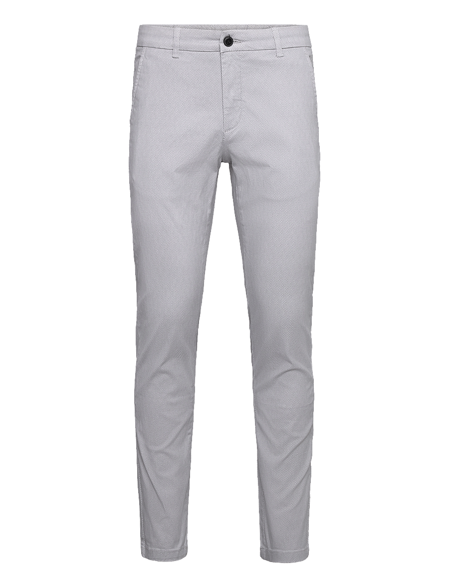 Lindbergh - AOP superflex chino pants - chinos - white - 0