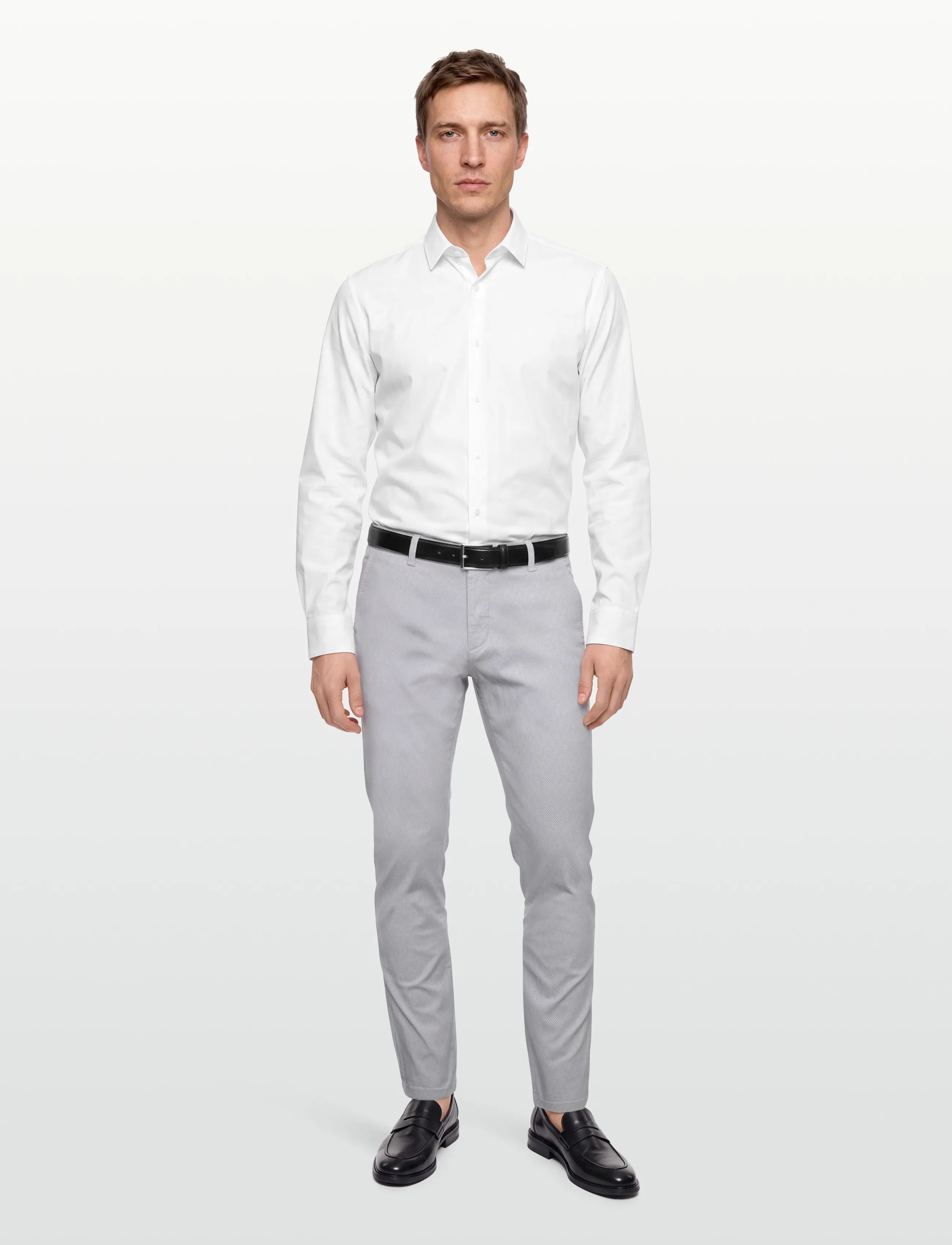 Lindbergh AOP superflex chino pants - Chinos - WHITE / white
