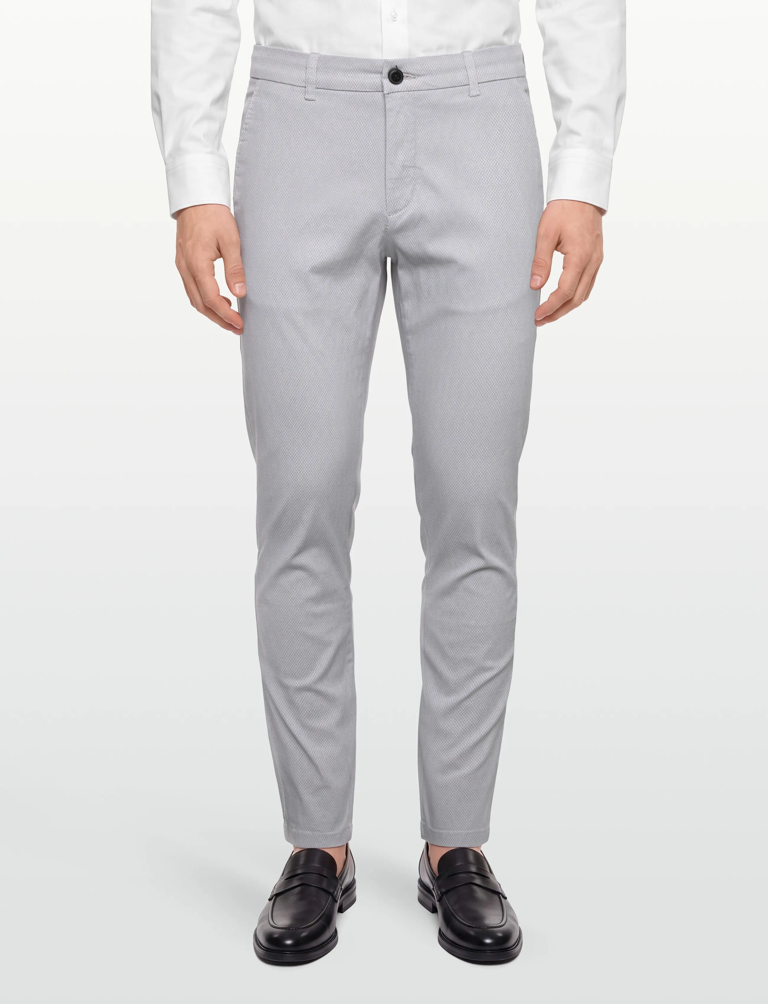 Lindbergh - AOP superflex chino pants - chinos - white - 3
