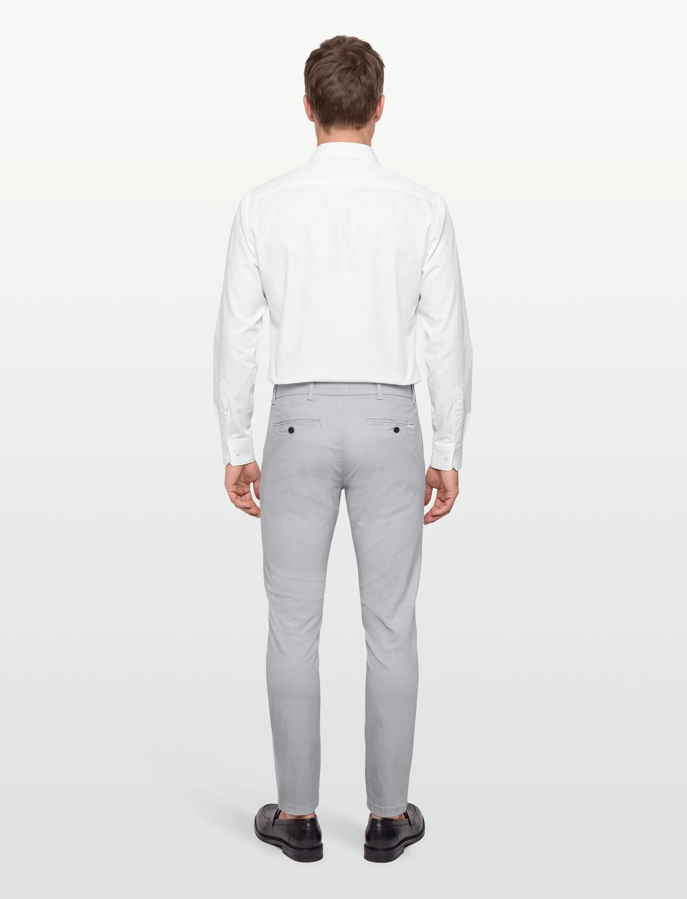 Lindbergh - AOP superflex chino pants - chinos - white - 4