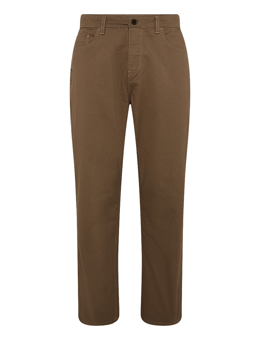 Lindbergh - AOP 5-pocket pants - casual trousers - deep brown - 1