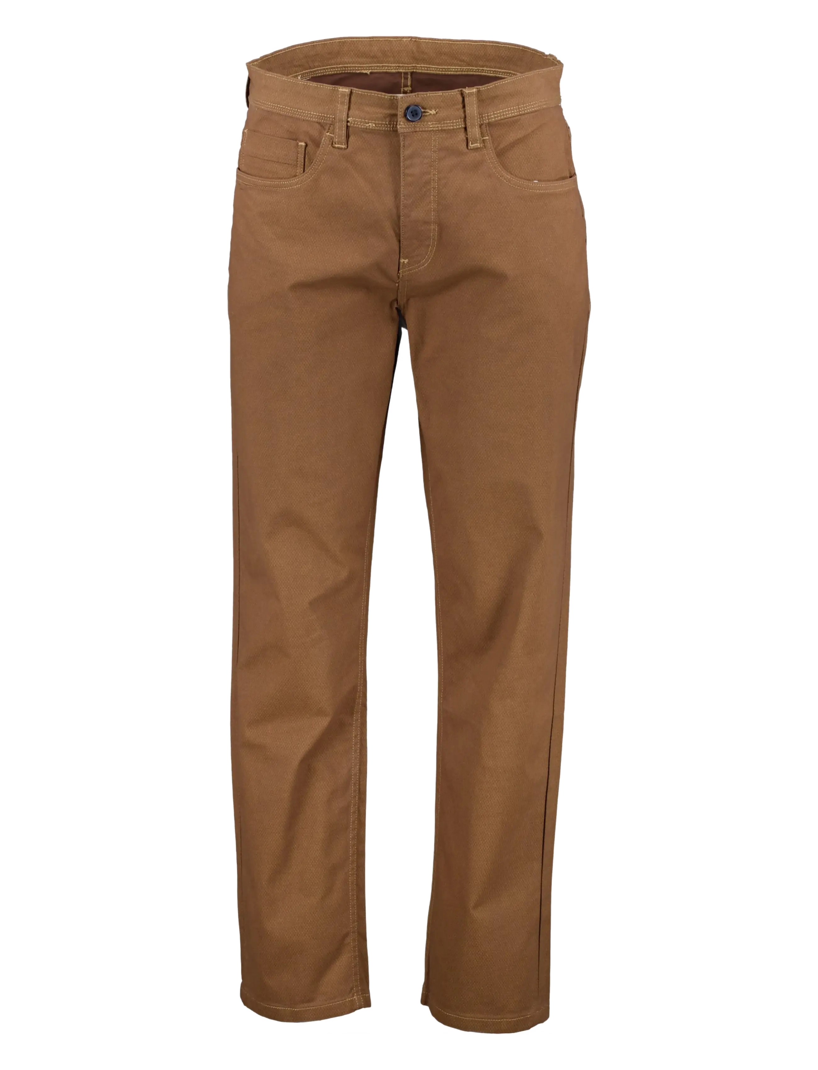 Lindbergh AOP 5-pocket pants - Hosen - DEEP BROWN / brown